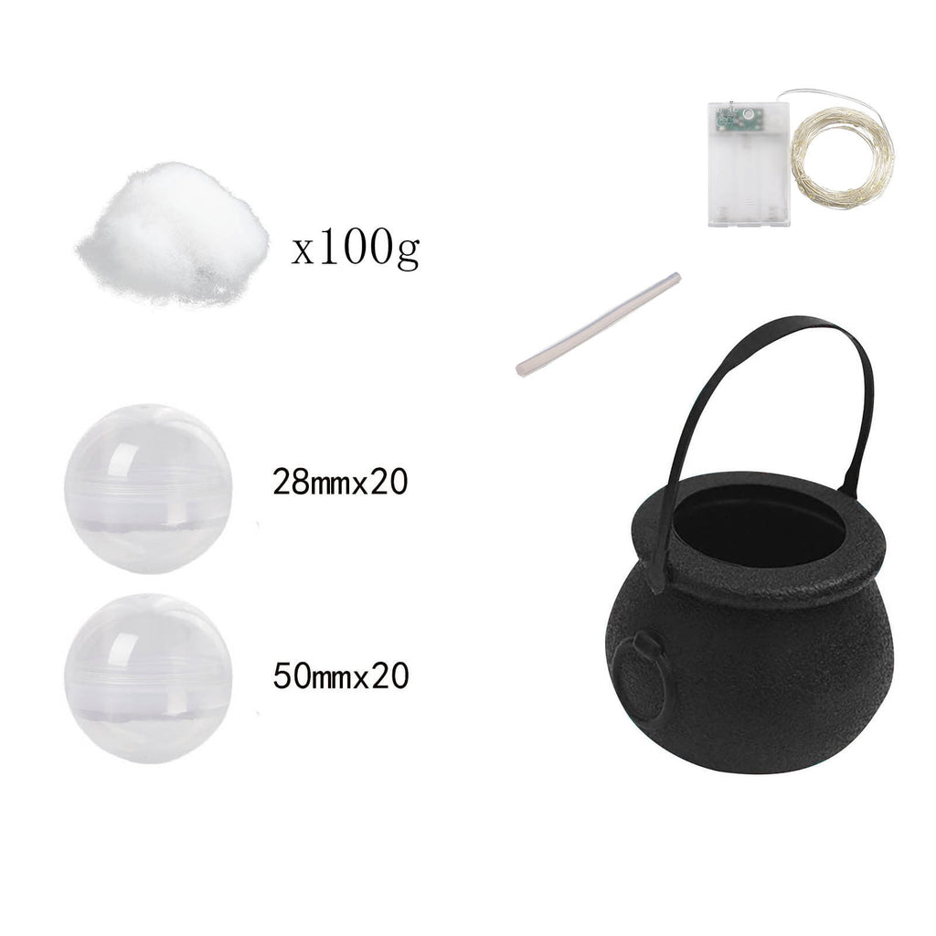 Muecwrye Halloween Decorations Outdoor, Halloween Clearance! Halloween Witches Cauldron with Lights, DIY Bubbling Cauldron Set Decor for Home Porch Outside, Halloween Party Supplies( Without Tripod)