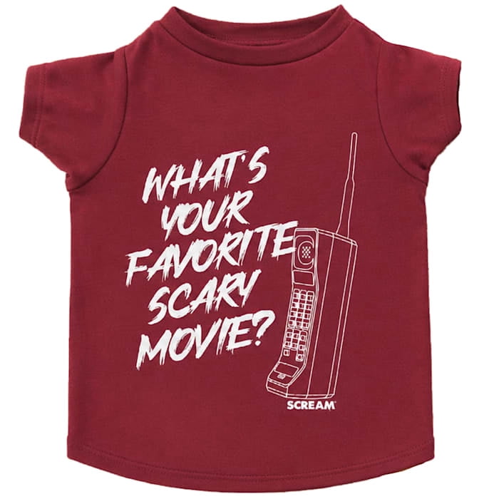 Blended Clothing Scream Licensed Dog Tee Red Dhalia X-Small