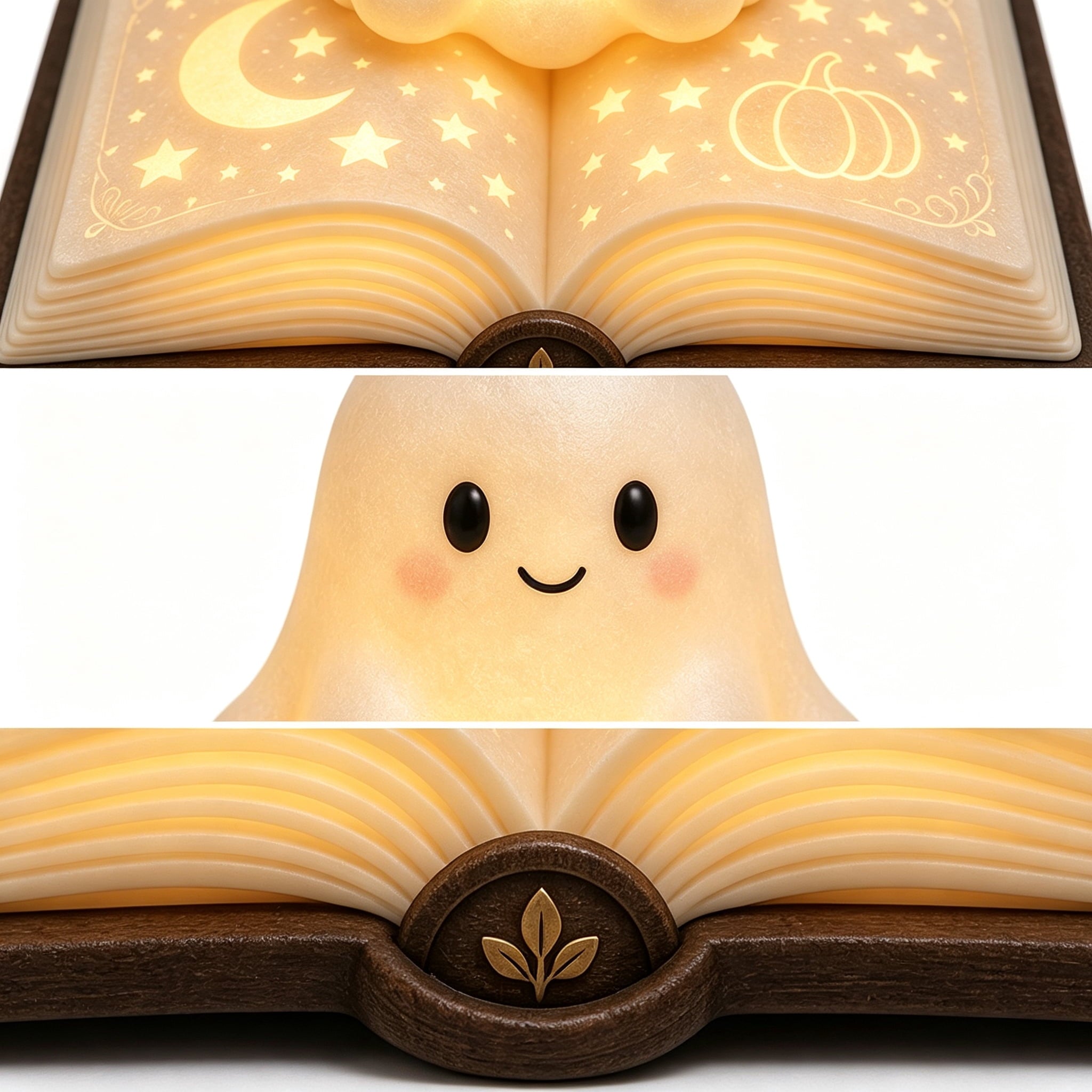 Clearance Halloween Ghost Bubble Bath Lamp, Cute Bathtub Ghost Night Lights for Halloween Decor, Reading Books Nightlight, Halloween Decorations for Indoor Readers & Book Lover Desk Home Party Gifts