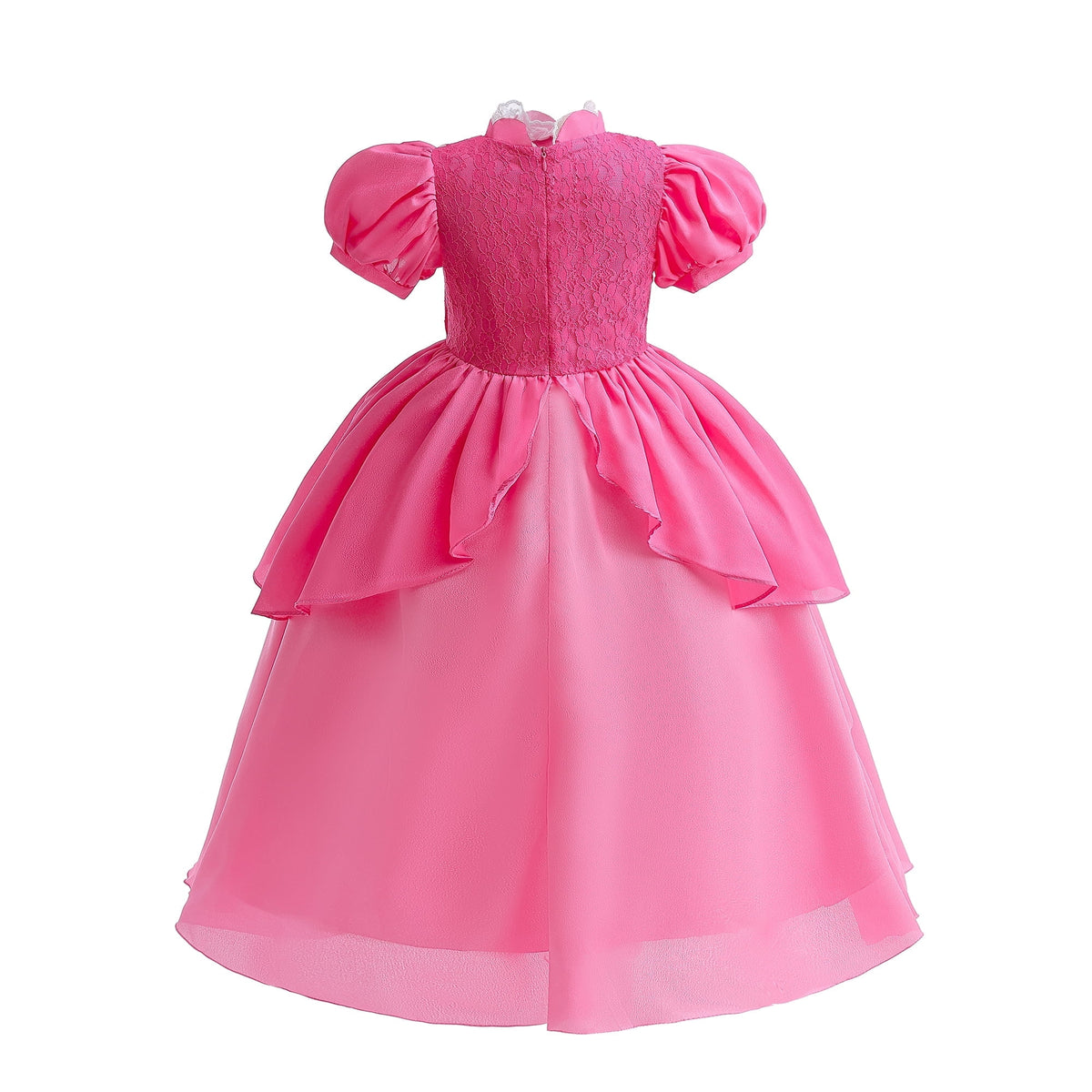 Princess Costume for Girls Dress up Outfit with Crown Gloves Earring Wand 7-8Years(P03)