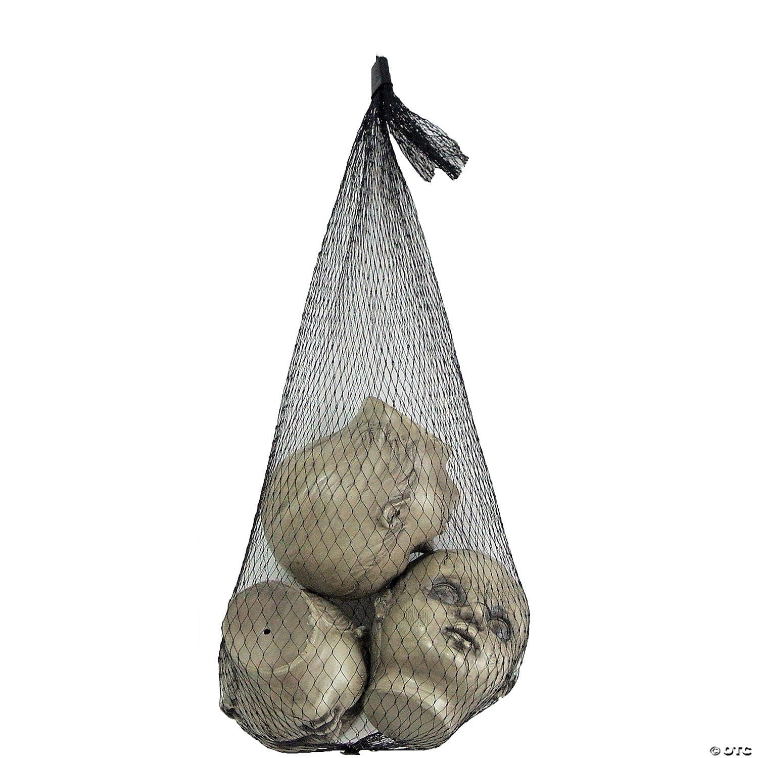 3 Heads Freak Show Bag of Doll Heads Halloween Decoration