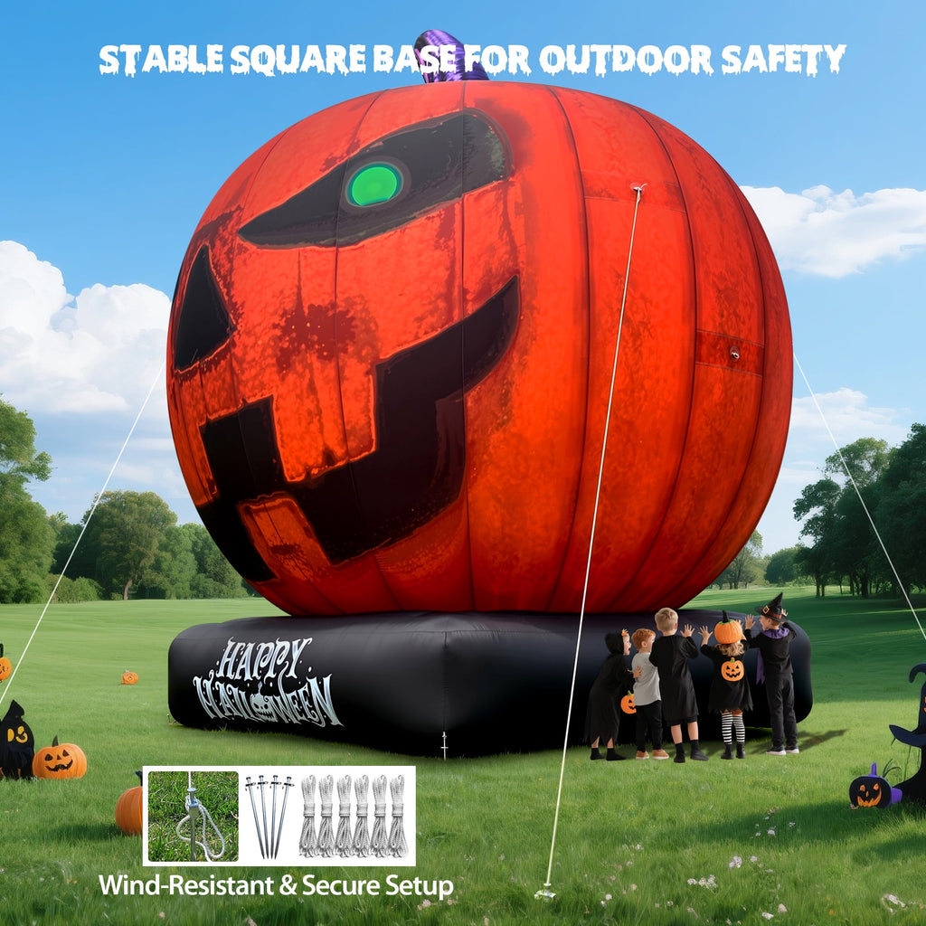 Wellcomer 20ft Giant Inflatable Pumpkin with Blower - Halloween Outdoor Decor
