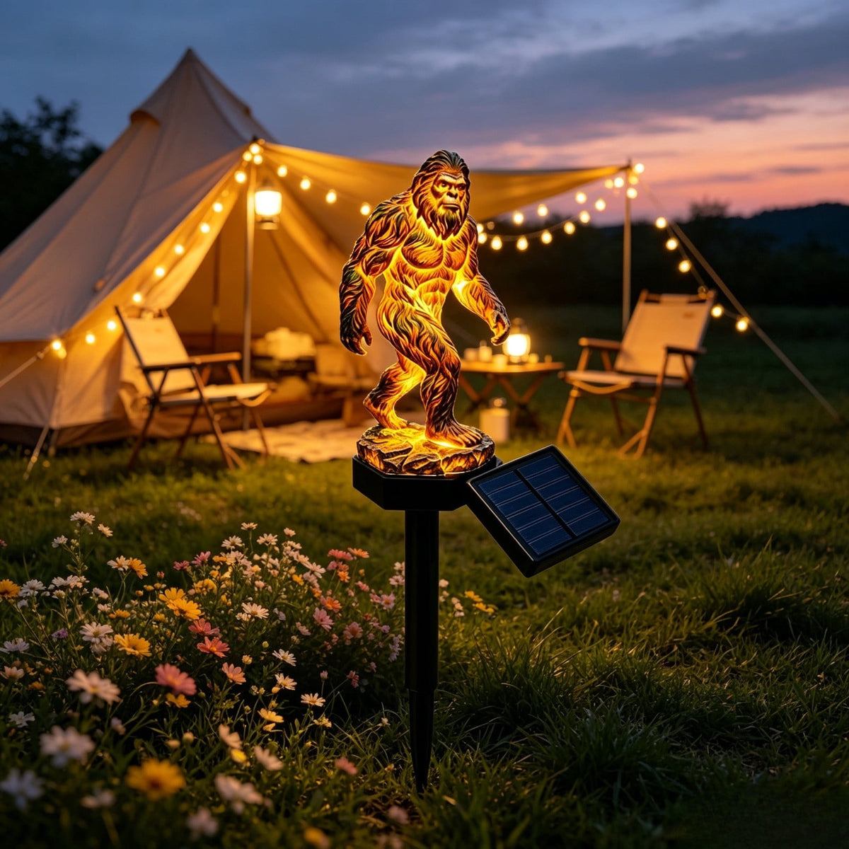 Clearance! Highland Cow Solar Garden Light, 18in Garden Statue with LED Glow, Waterproof Outdoor Yard Decor Stake, Resin Lawn Pathway Light for Backyard Patio Porch Halloween Gift