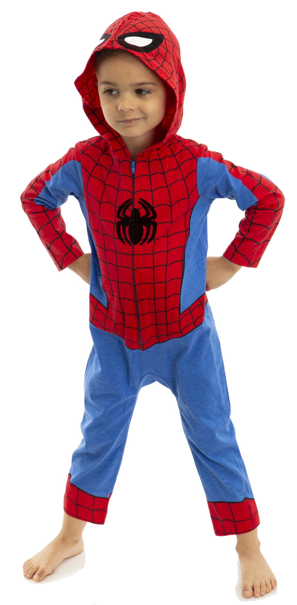 Marvel Avengers Spiderman Baby Boys' Zip-Up Hooded Costume Coverall (18M)