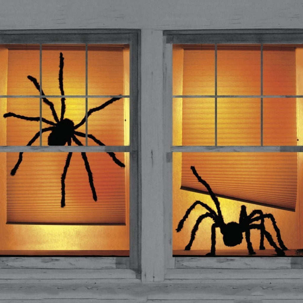 29.5" Black Large Spider Plush Toy Realistic Hairy Spider Halloween Party Scary Decoration Haunted House Prop Indoor Outdoor Yard Decor