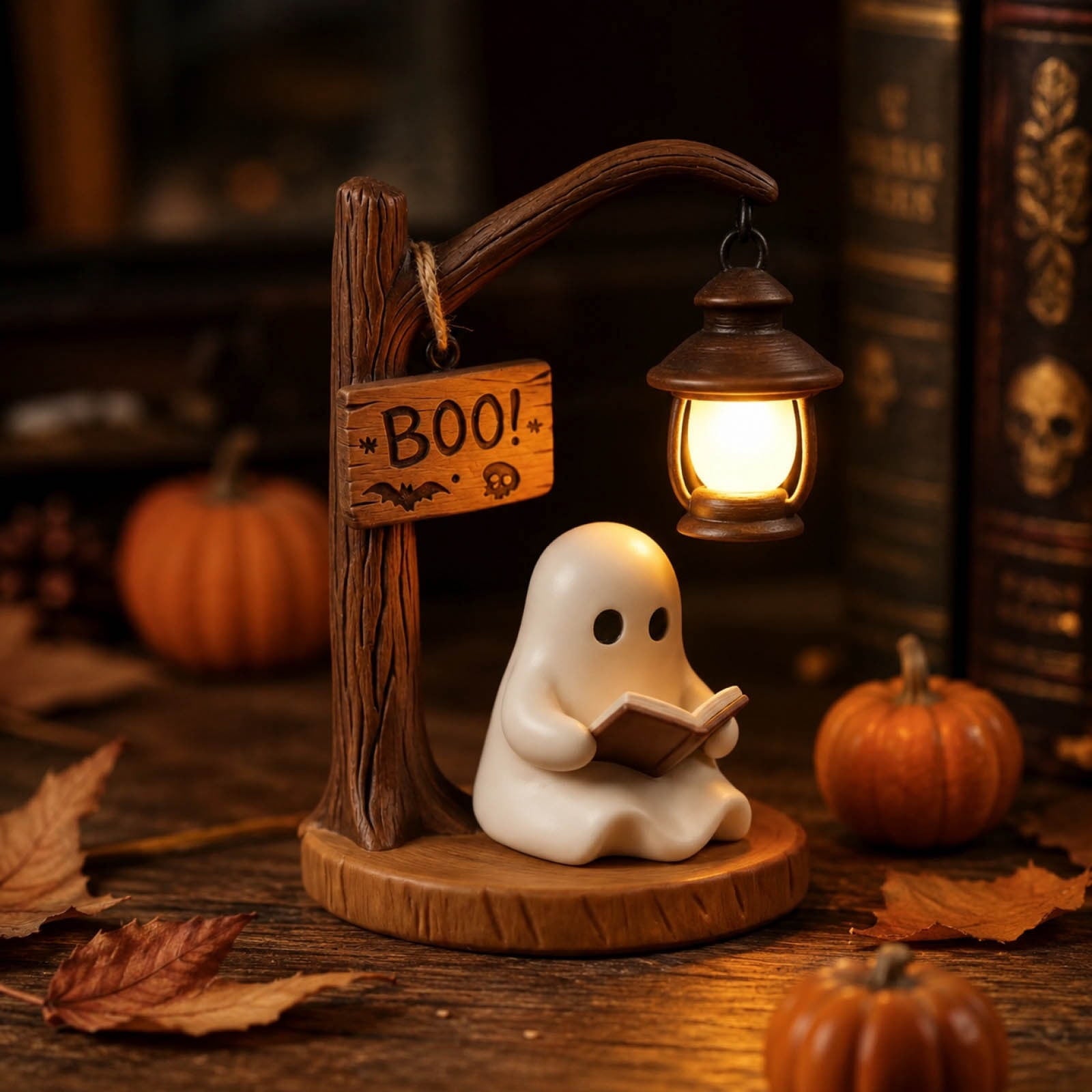 Clearance Gothic LED Lamp – Raven's Moonlight Mysterious Crow on Orb Sculpture, 3D Hollow Lantern Decorative Lamp for Gothic Collectors, Halloween Enthusiasts Best Halloween Gifts