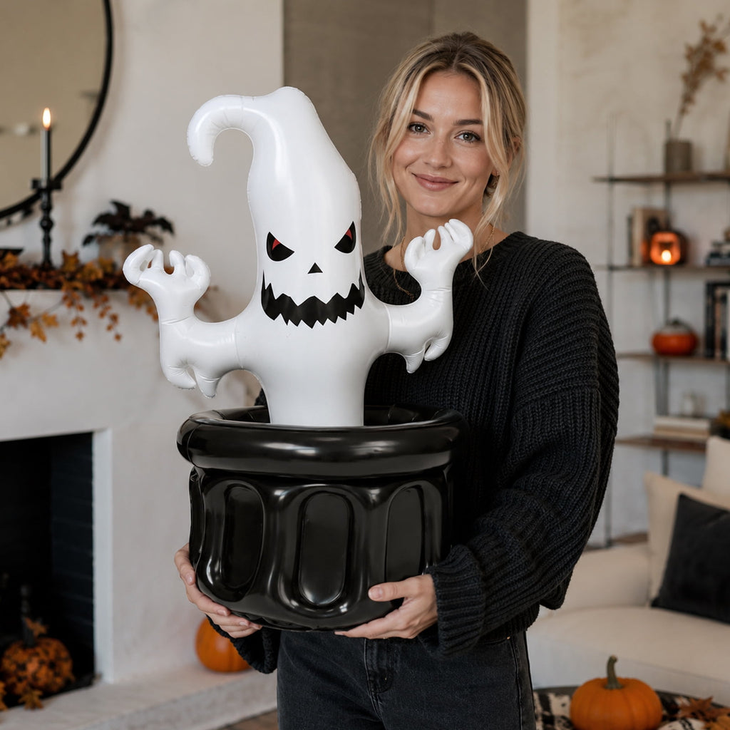 THOPBPRK Black Halloween Pumpkin Decoration for Home, Gothic Table Centerpiece Decor, Fall Figurine for Party and Seasonal Indoor Display