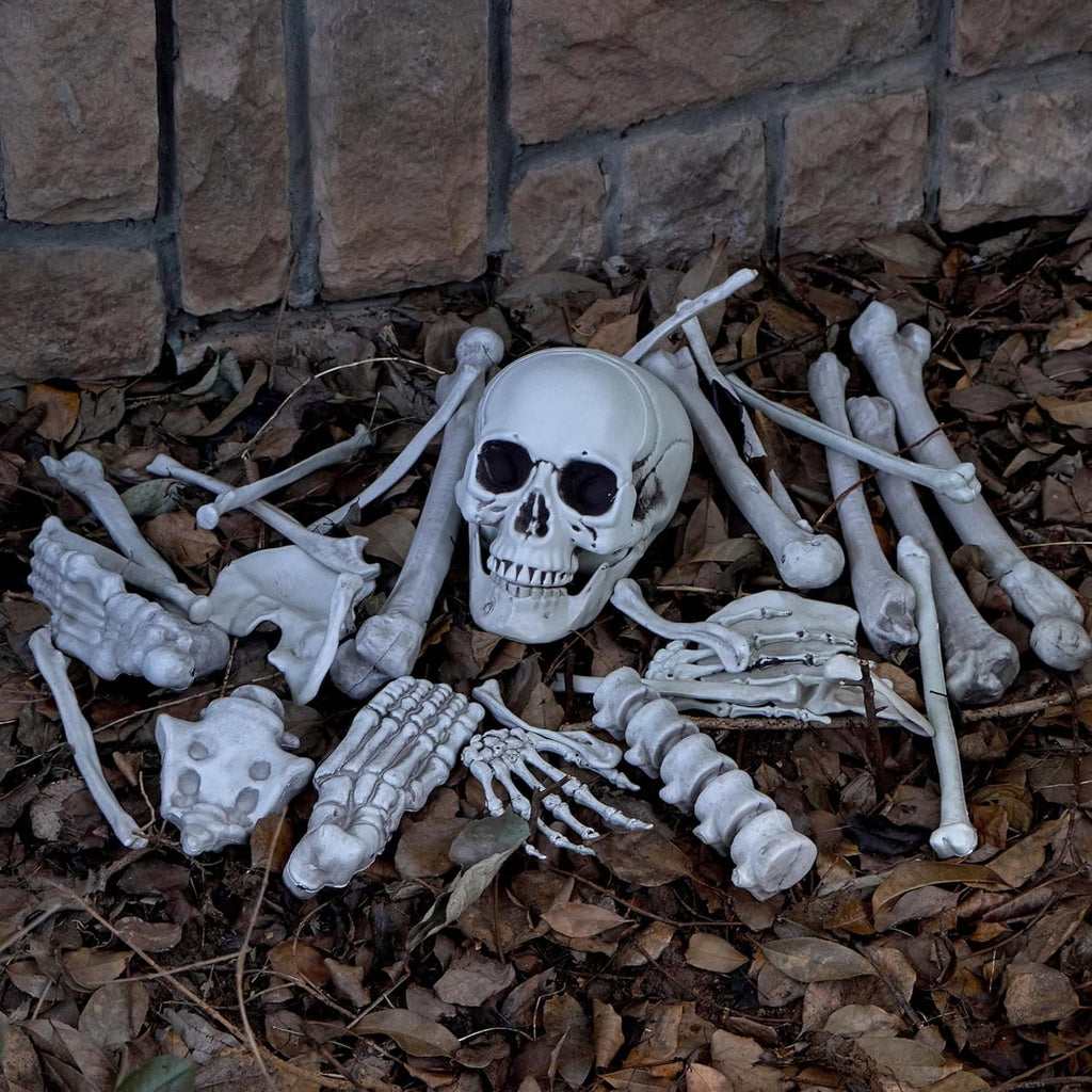 Joyfy 2 Pcs Duck Skeleton Halloween Decoration,4.5 Inch Posable Plastic Animals Halloween Skeleton for Indoor Outdoor Halloween Decorations,Haunted House Party Props