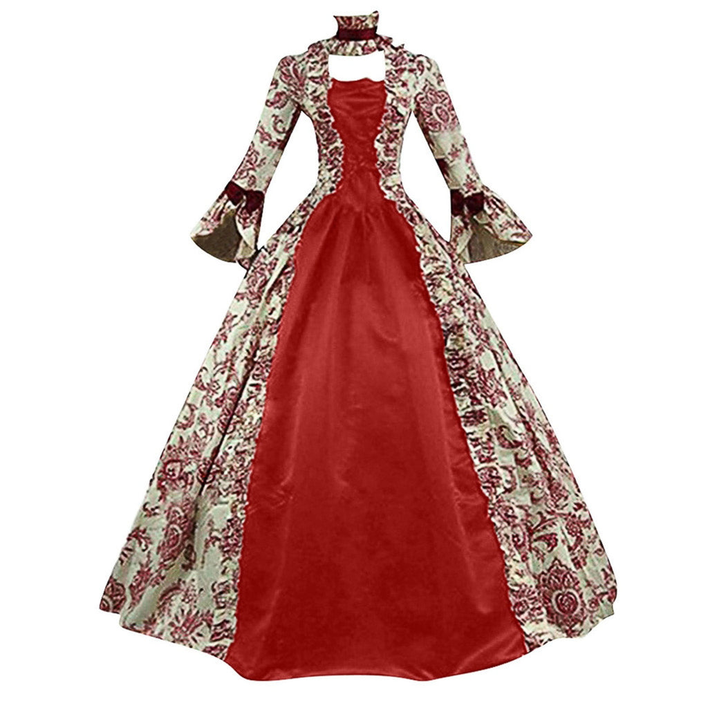 DDAPJ pyju Medieval Dress for Women Evening Masquerade Ball Gowns Vintage 1700S Victorian Renaissance Costume Green XXXXXL