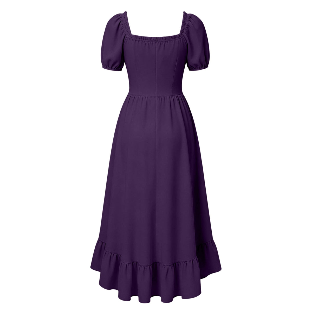Gothic Dresses for Women Medieval Renaissance Halloween Costume Lace Up Corset High Low Ruffle Hem Square Neck Vintage Gown