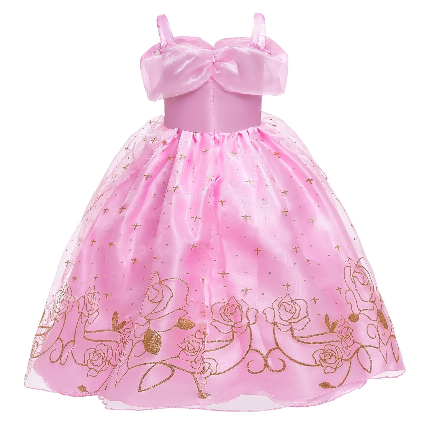LOEL Girls Princess Dress Fairy Pink Dress Christmas Birthday Dress Up