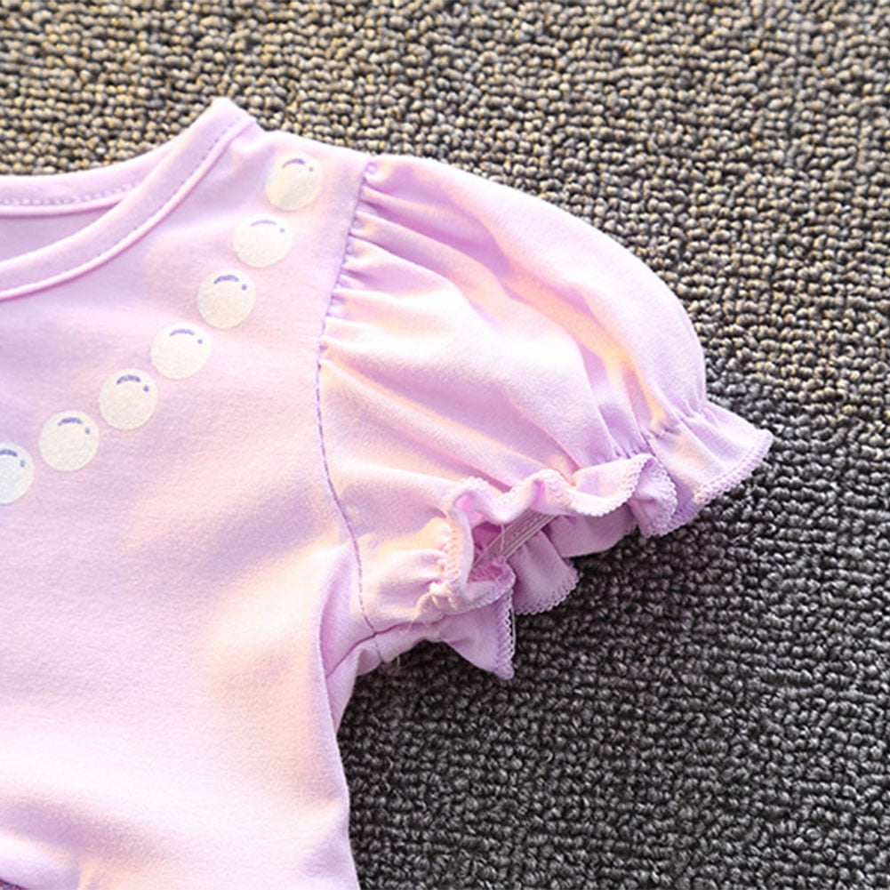 WIBACKER 1-6T Toddler Kid Baby Girls Fancy Party Puff Sleeve Princess Dress Cosplay Costume Dress Up