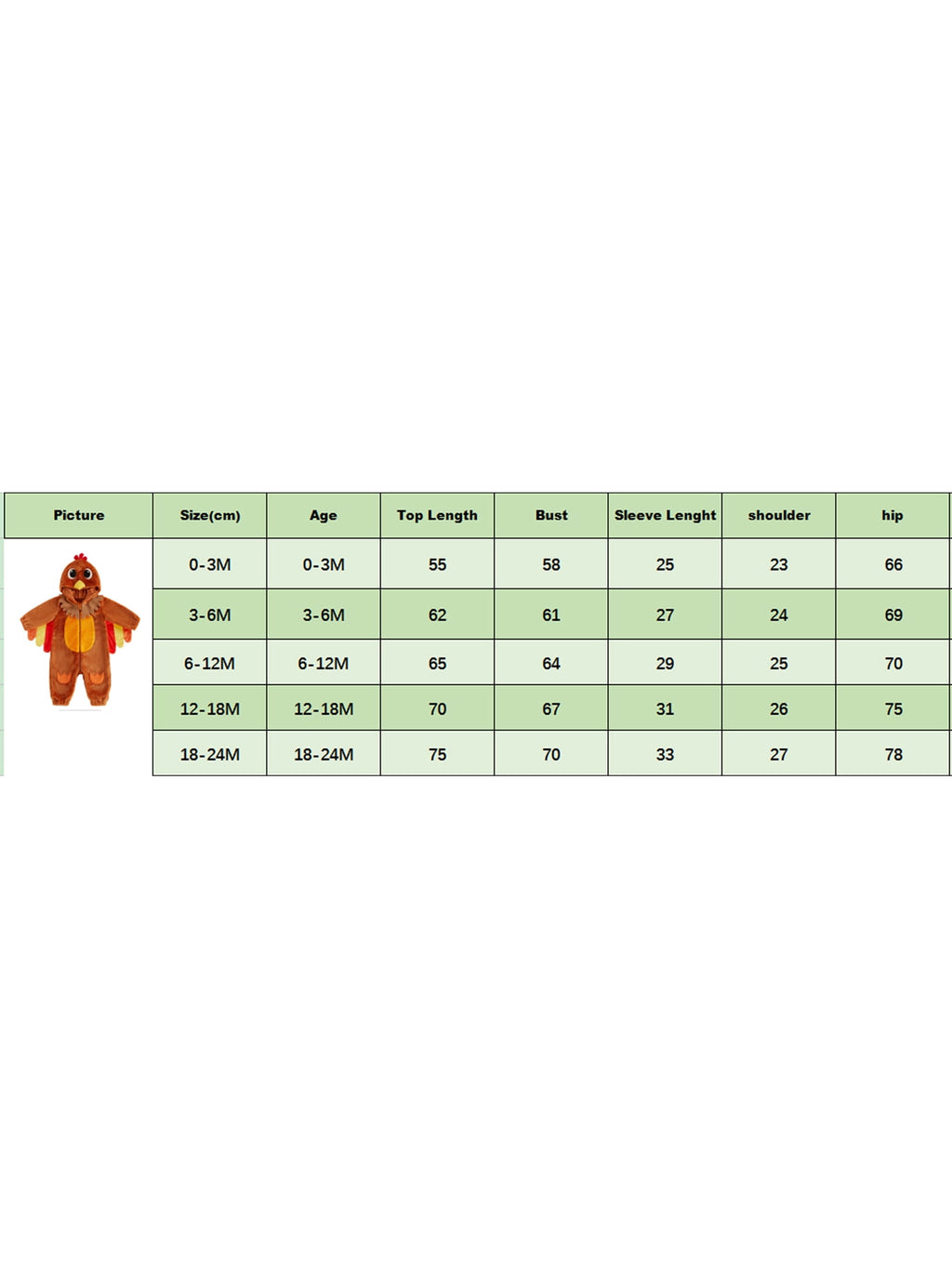 RUINIXCW Toddler Baby Girl Boy Thanksgiving Turkey Costume Kids Halloween Costume Infant Baby Boy Girl Fall Winter Clothes Warm Flannel Romper Long Sleeve Hooded Zip Up Jumpsuit