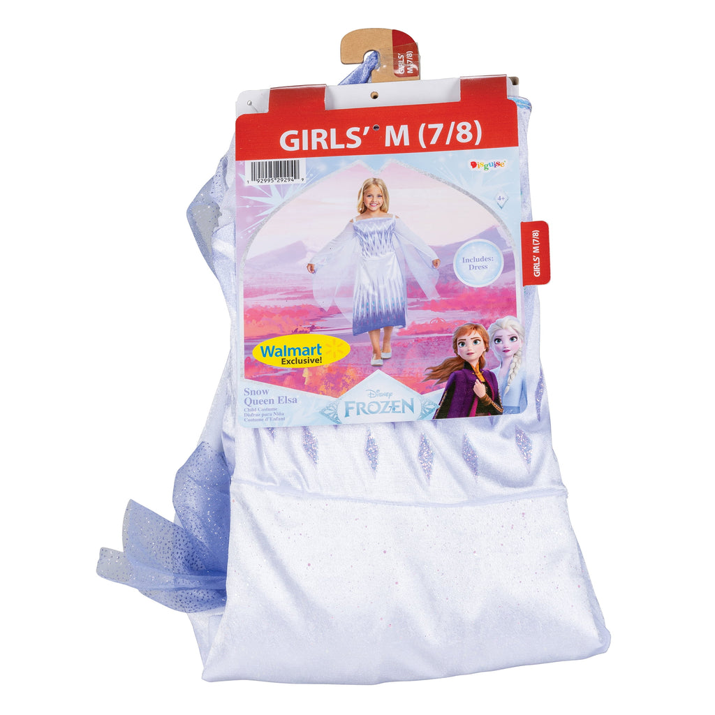 Disney Frozen 2 Snow Queen Elsa Halloween Costume for Children, Girls Size M (7/8), by Disguise