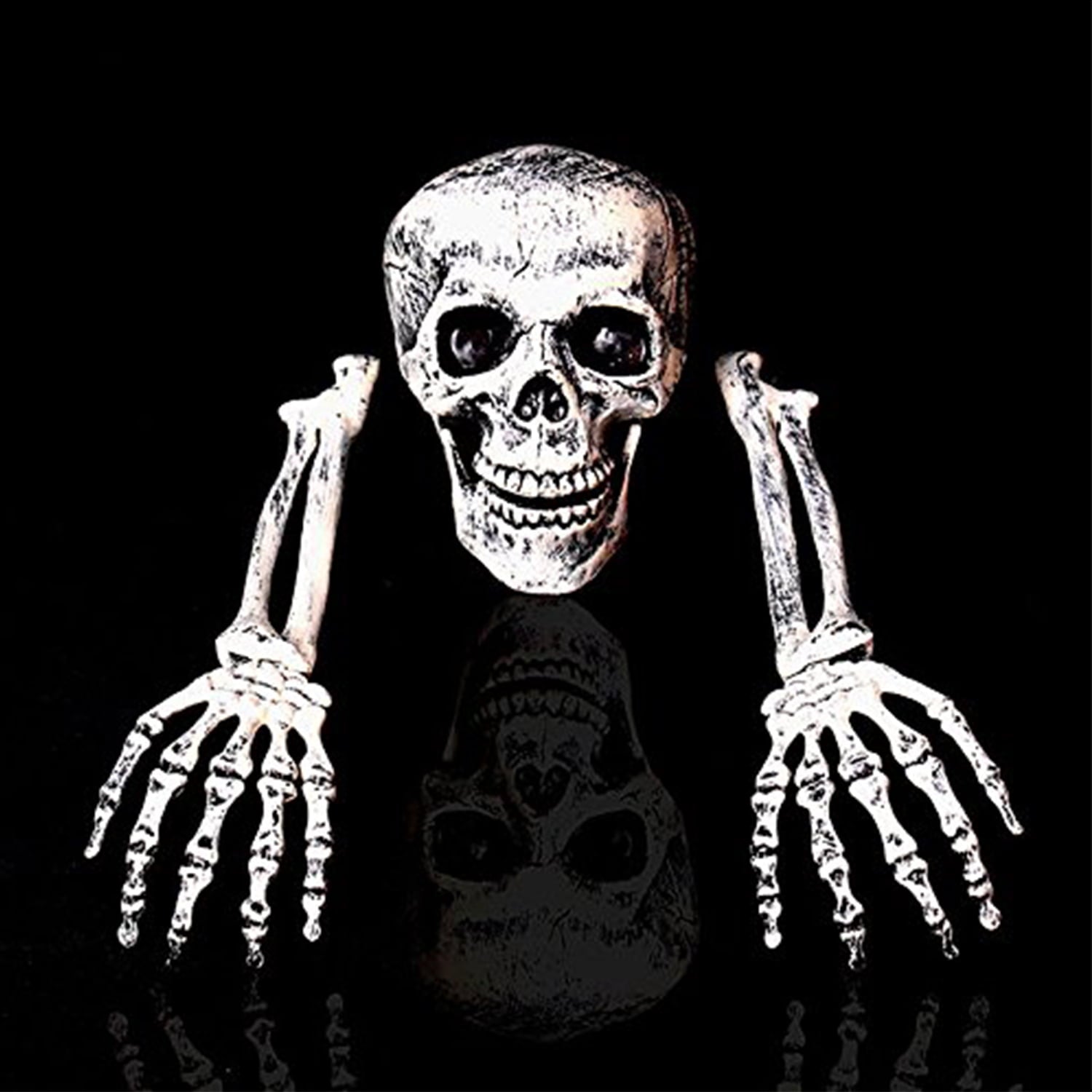 Halloween Skeleton Stakes, Realistic Skull & Skeleton Hand Yard Stakes for Outdoor Graveyard Lawn Garden Party Decor