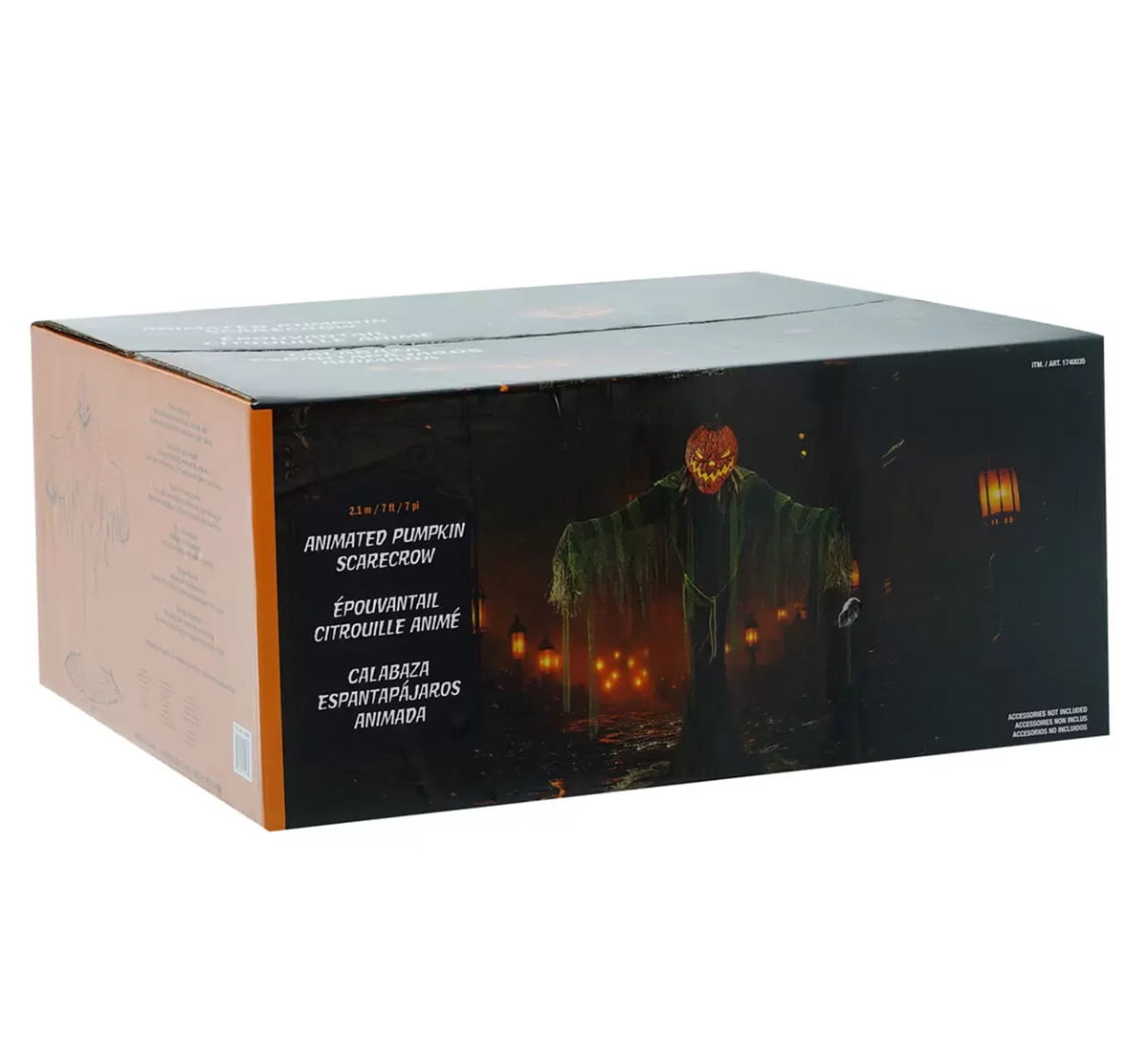Halloween 7ft Animated Pumpkin Scarecrow with Music and Lights