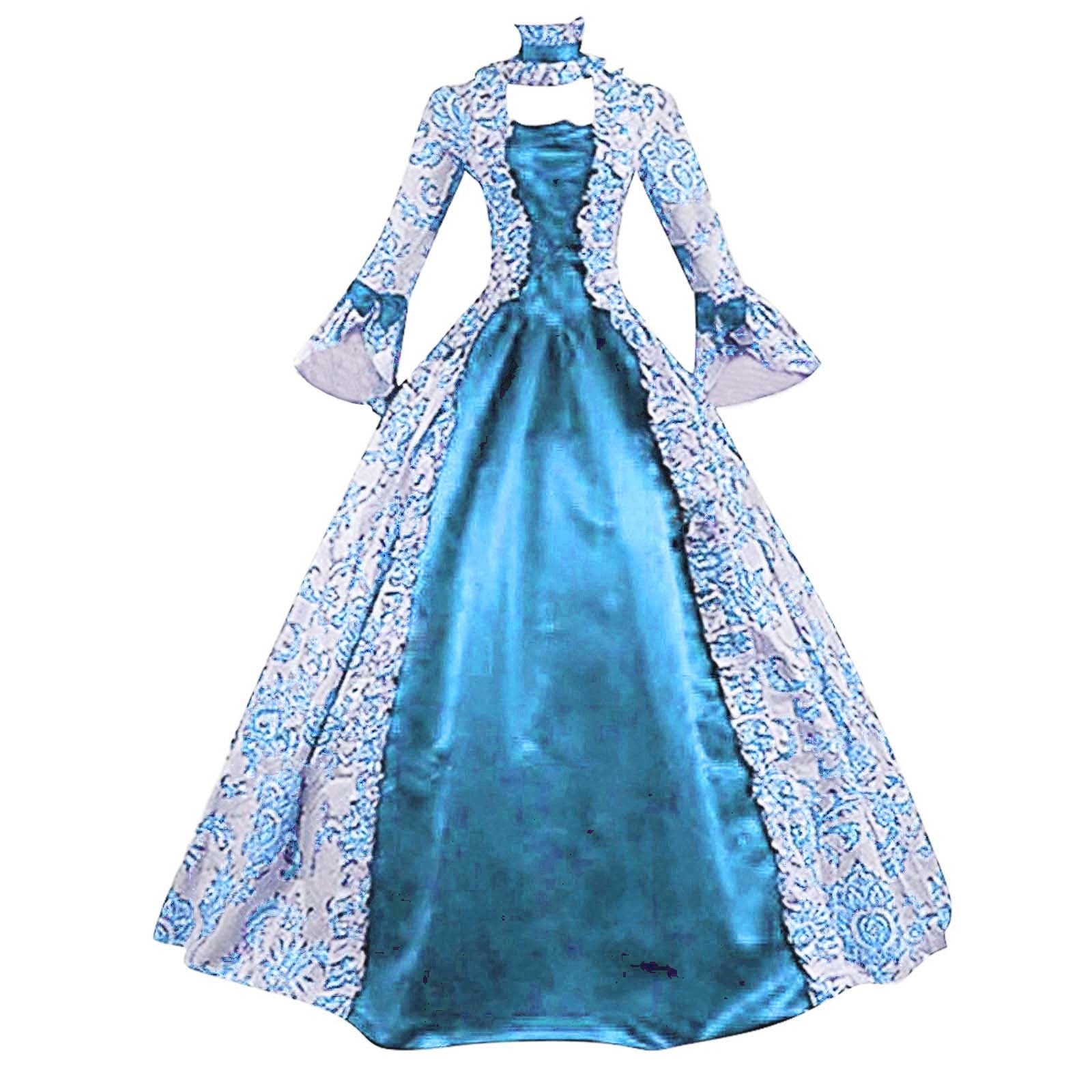 UPPADA Plus Size Victorian Dress for Women Lace Up Flare Sleeve Ball Gown with Corset Evening Party Maxi Gowns Vintage Cocktail Dress Wedding Dresses Early
