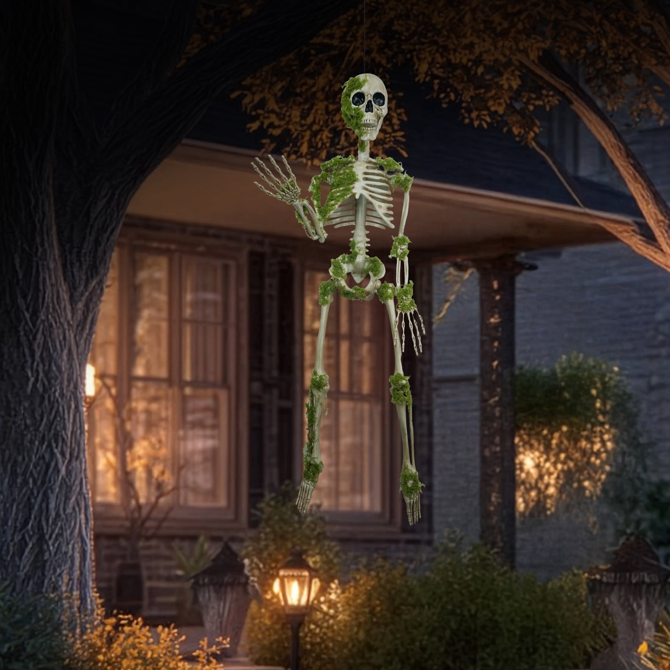 Moss Skeleton Decoration, Multicolor, 35.4", Halloween by Way To Celebrate