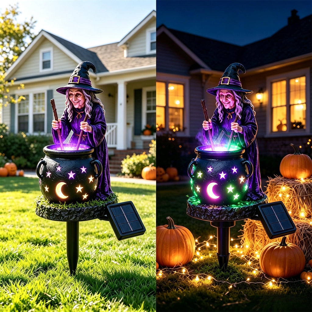 Clearance! Highland Cow Solar Garden Light, 18in Garden Statue with LED Glow, Waterproof Outdoor Yard Decor Stake, Resin Lawn Pathway Light for Backyard Patio Porch Halloween Gift