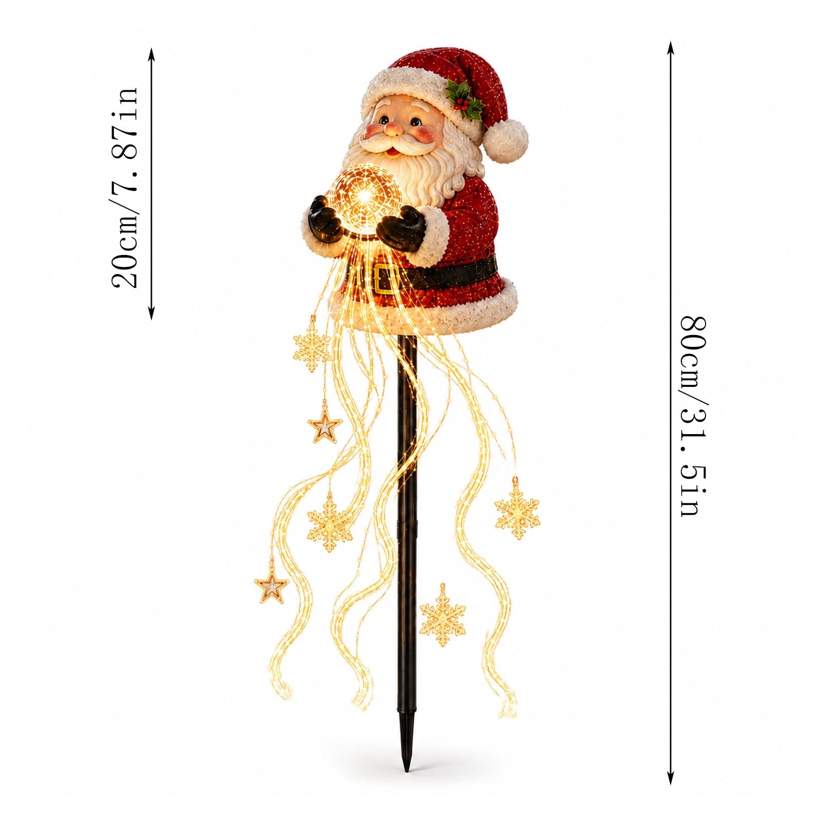 Halloween Witch Cauldron Garden Stake Lights, 2.7Ft LED Color Waterfall-Style Light Flow Flying Witch Garden Stake, Waterproof Weather Resistant Projector Lights for Outdoor Yard, Lawn, Pathway