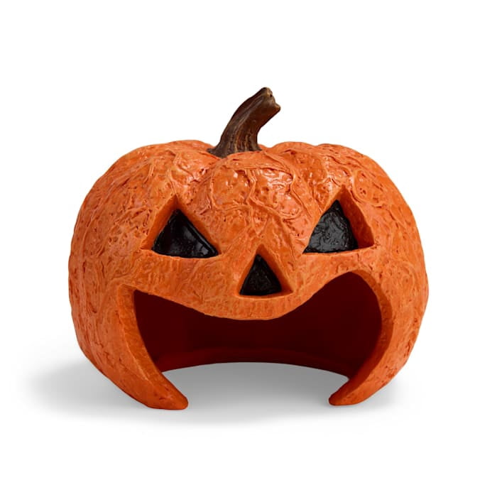 Petco Halloween Jack-o-Lantern Reptile Habitat Hideaway Orange Large