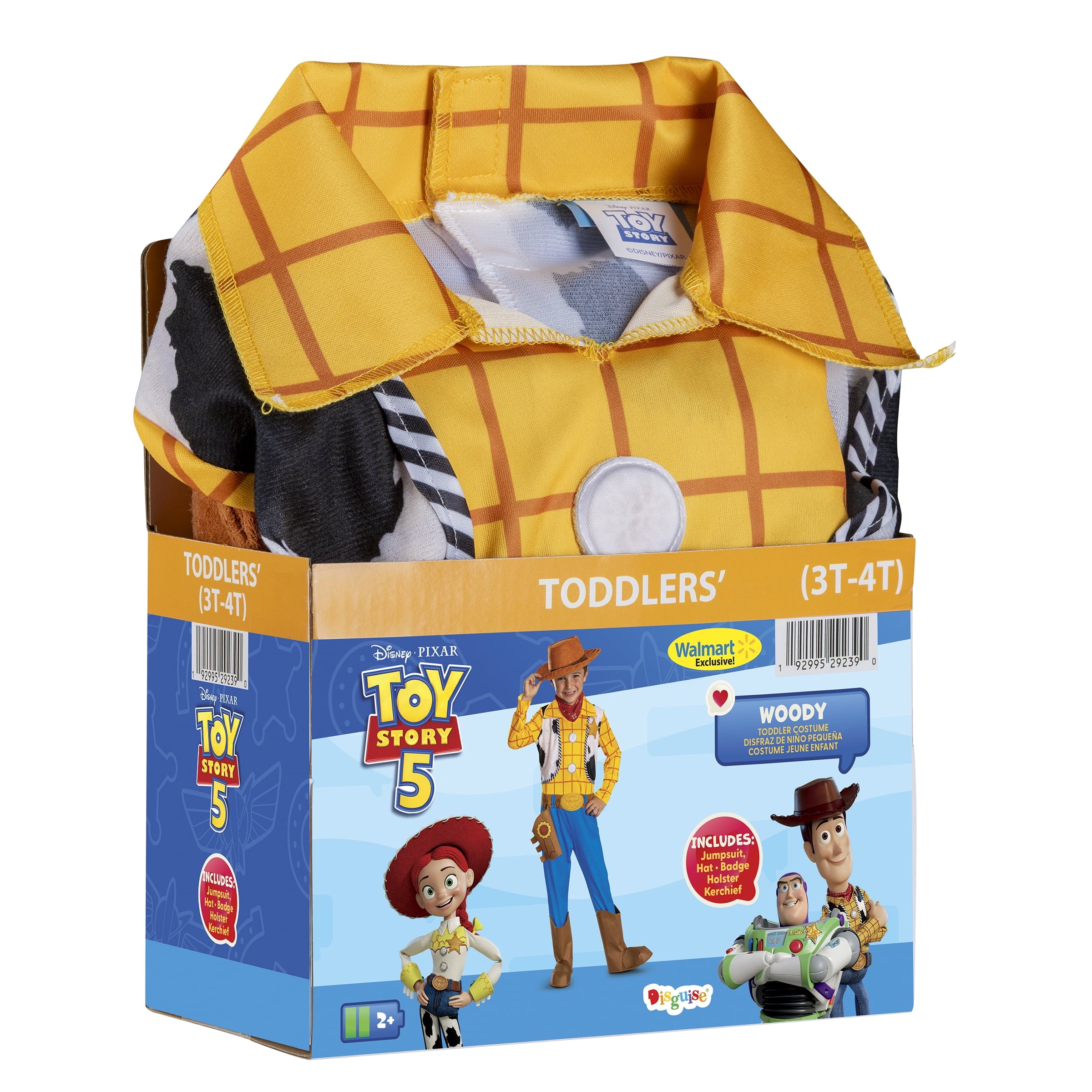 Disney Toy Story Woody Halloween Costume for Children, Toddlers Size 3T-4T, by Disguise