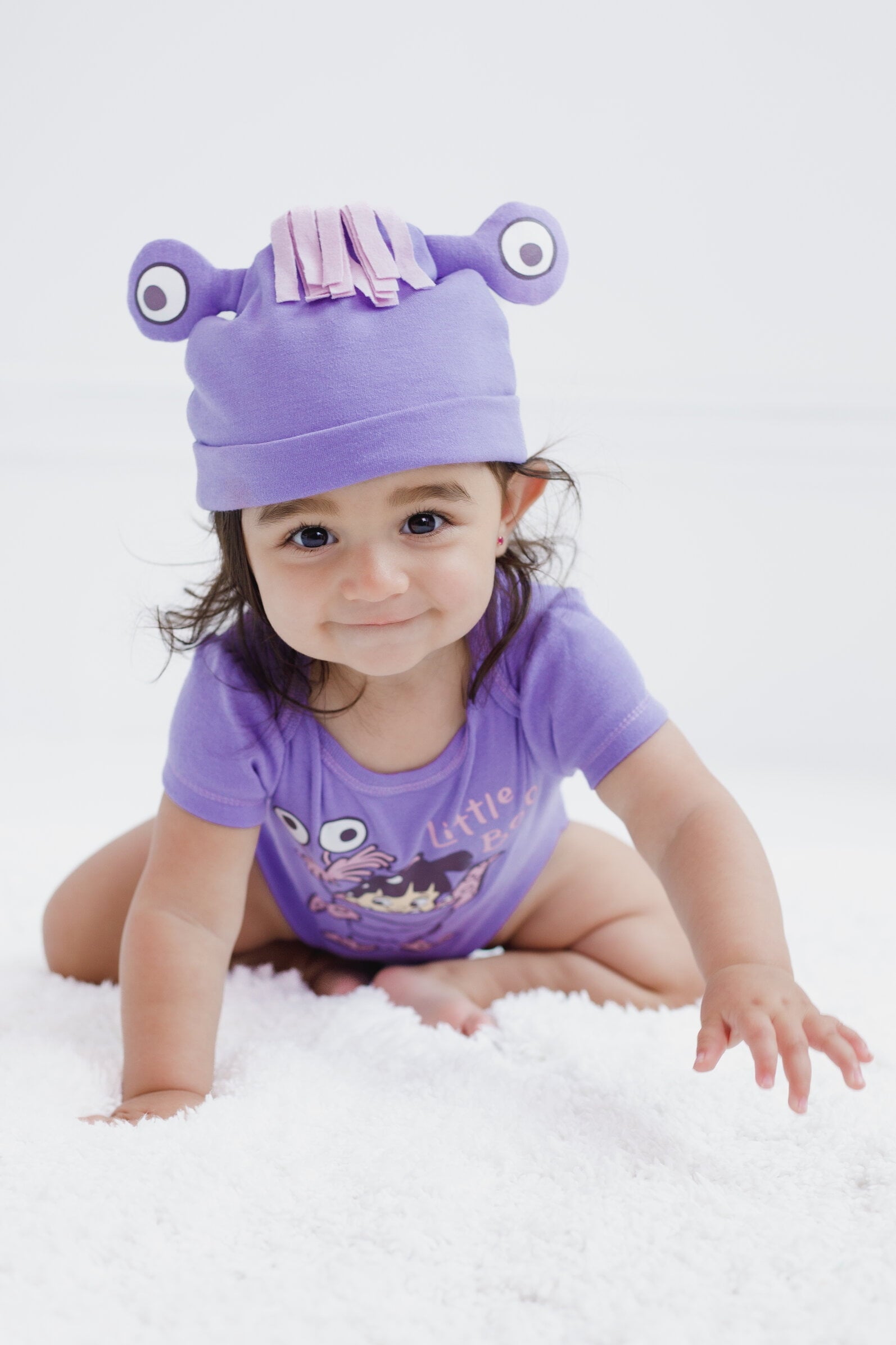 Disney Winnie the Pooh Baby Boy or Girl 2-Piece Cosplay Bodysuit and Hat Set Light Blue Eeyore