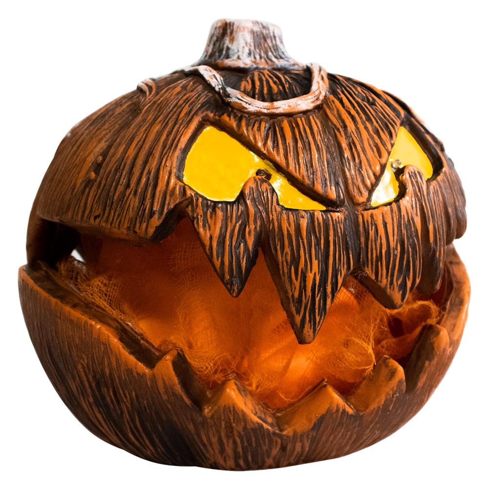 Halloween Pumpkin Head Yard Decor Lighting 2025 New Gourdo Jack-O-Lantern Decor Mouth Open Vintage Pumpkin Halloween Lights Indoor ＆ Outdoor Scary Decorations for Haunted House Porch Yard Party Decor