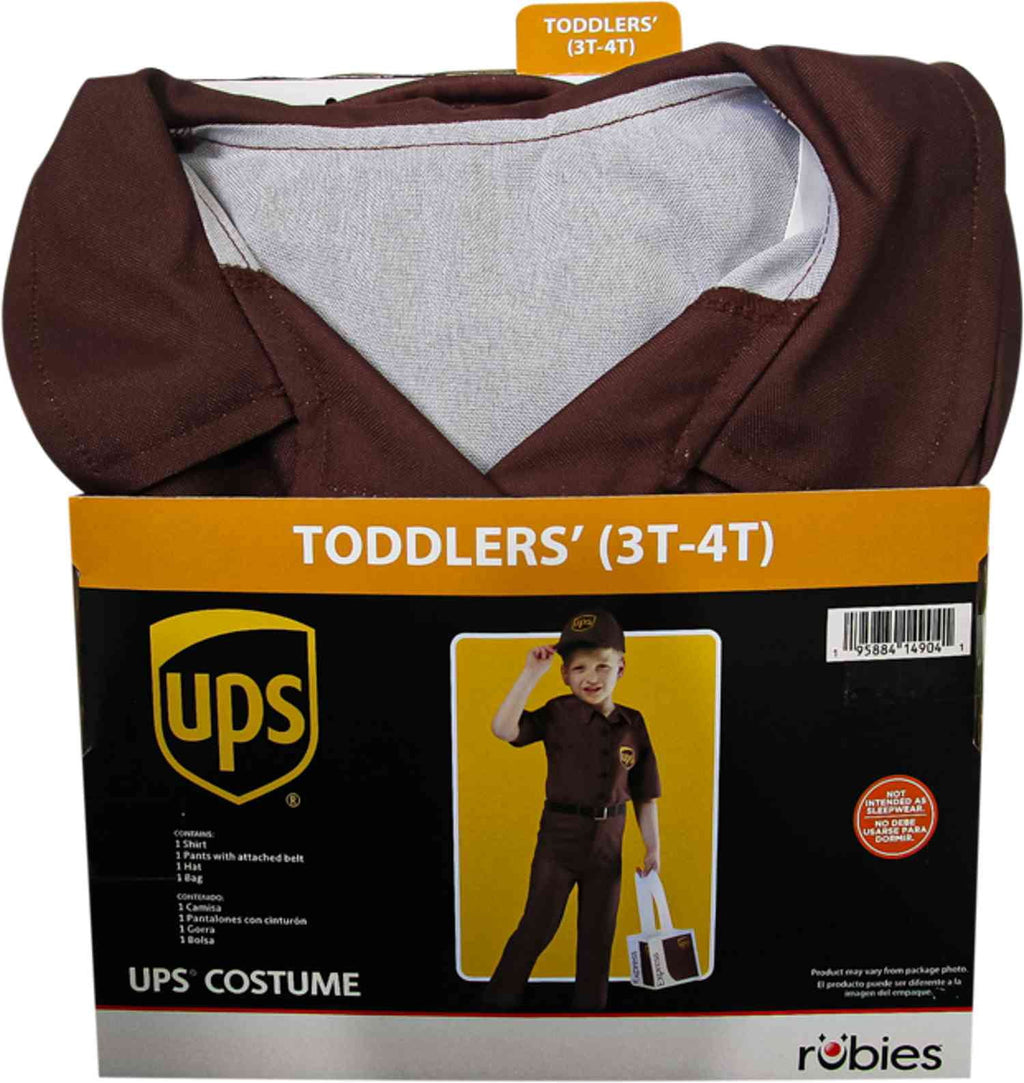 UPS Halloween Costume for Children, Boy's Size S (6/7), by Rubies