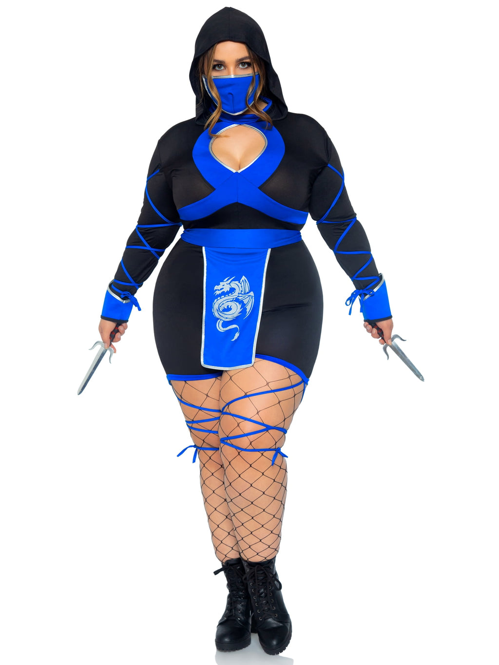 Leg Avenue Dragon Ninja Women's Fancy-Dress Costume for Adult, 1X