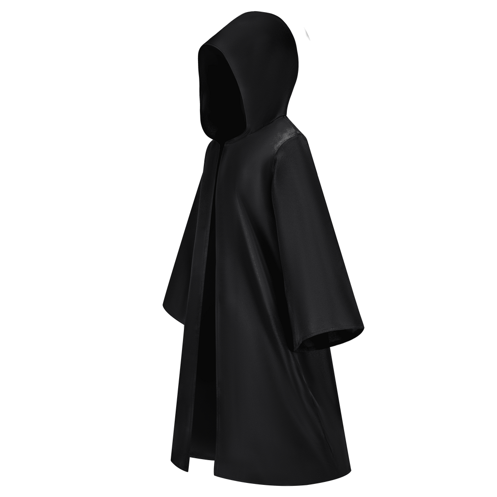 Joyfy Boys Renaissance Costumes, Kids Knight Costume, Black Cloak Tunic Hooded Robe Halloween Costume for Child Halloween Party Cosplay
