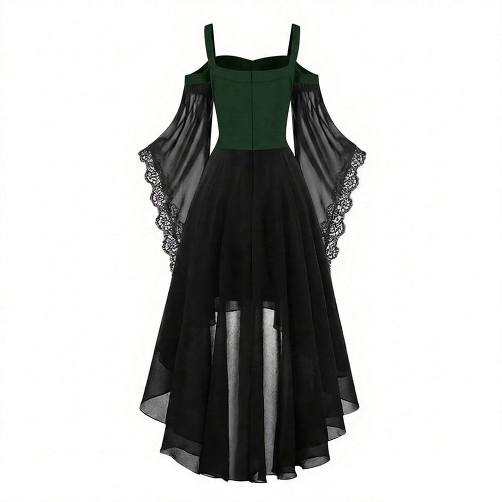Witch Dress Women 2026 Halloween Costumes Woman Adults Medieval Vampire Butterfly Sleeve Mesh Gothic Outfits Red S