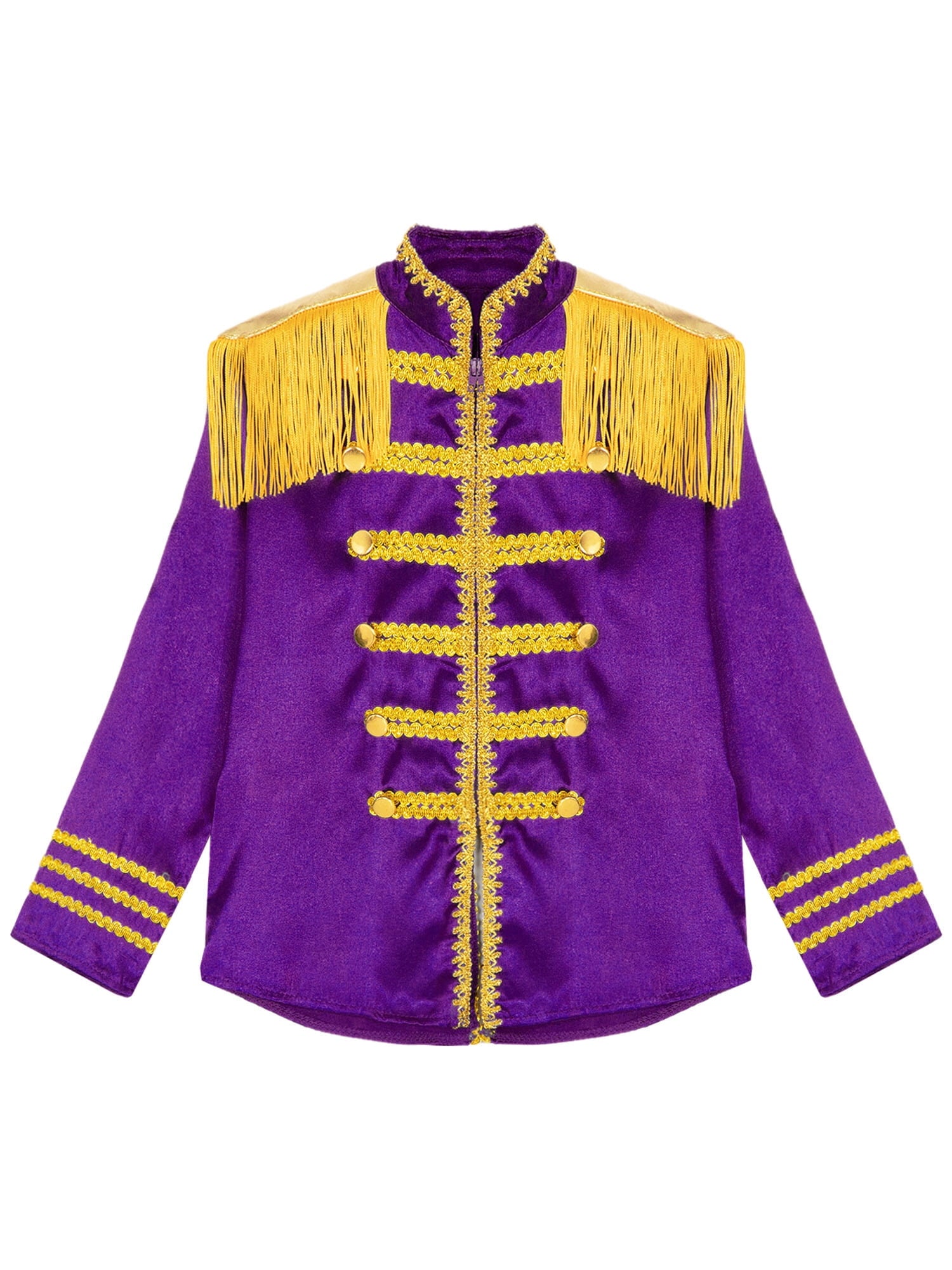 iiniim Kids Boys 1960s British Pop-Star Shirt Long Sleeve 60s Rock Band Musician Zipper Jacket Royal Blue 6