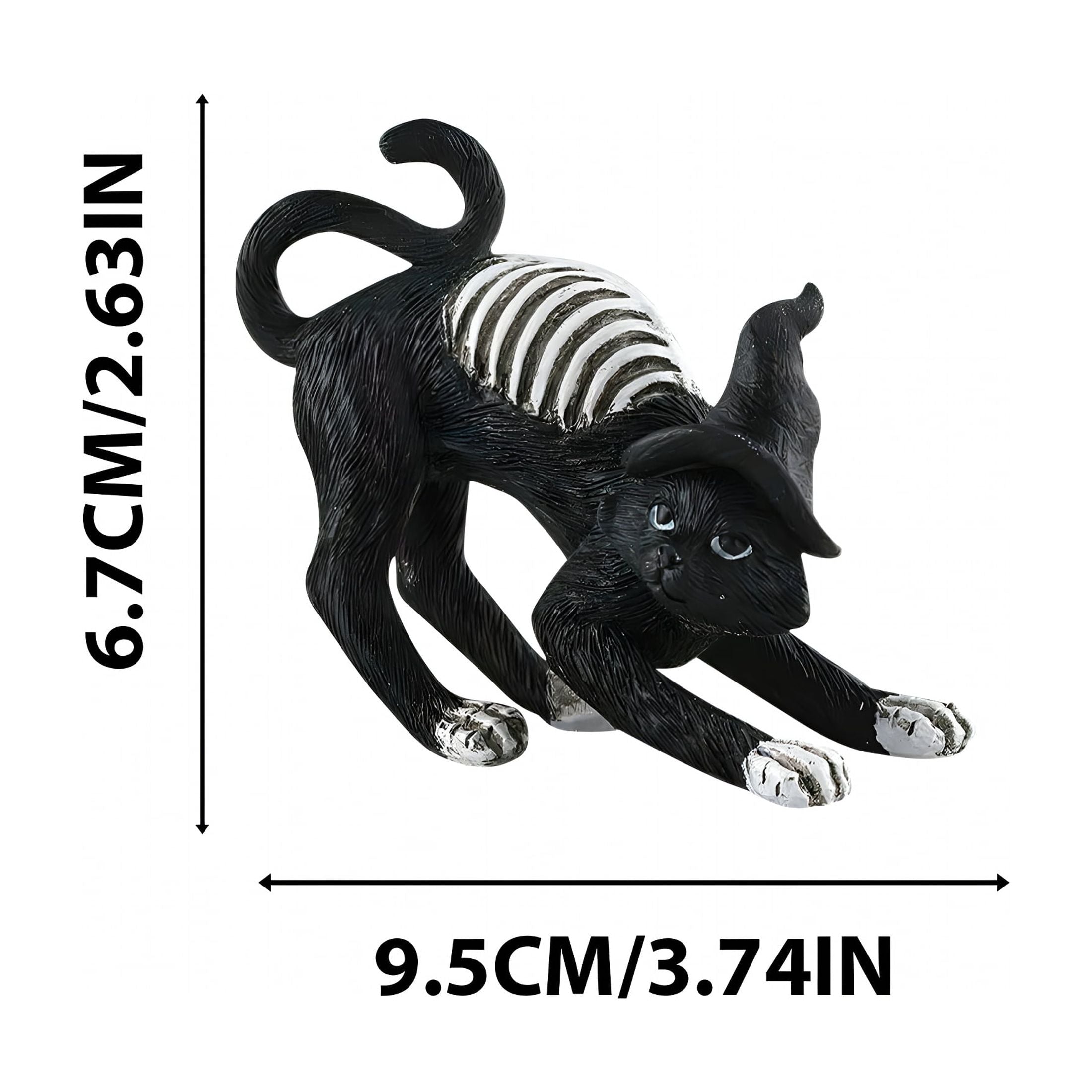 LAMIRO Black Cat Halloween Decorations,Spooky Tabletop Ornaments For Home Party,Gothic Themed Festival Decor,Indoor Outdoor Use,Easy To Display Centerpiece For Halloween Celebrations