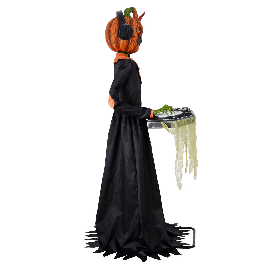 Way To Celebrate Animated DJ Jack with Turntable Halloween Outdoor Decor, 72 in