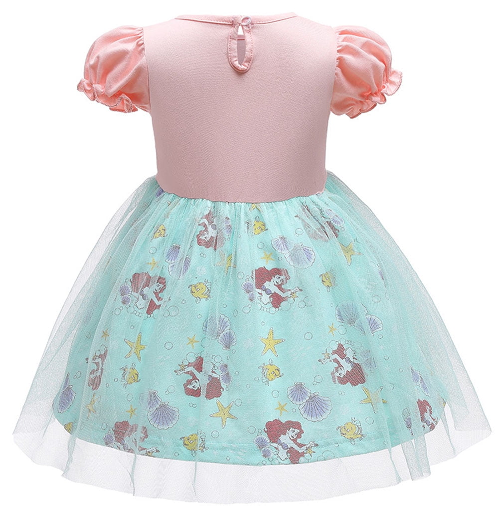 WIBACKER 1-6T Toddler Kid Baby Girls Fancy Party Puff Sleeve Princess Dress Cosplay Costume Dress Up
