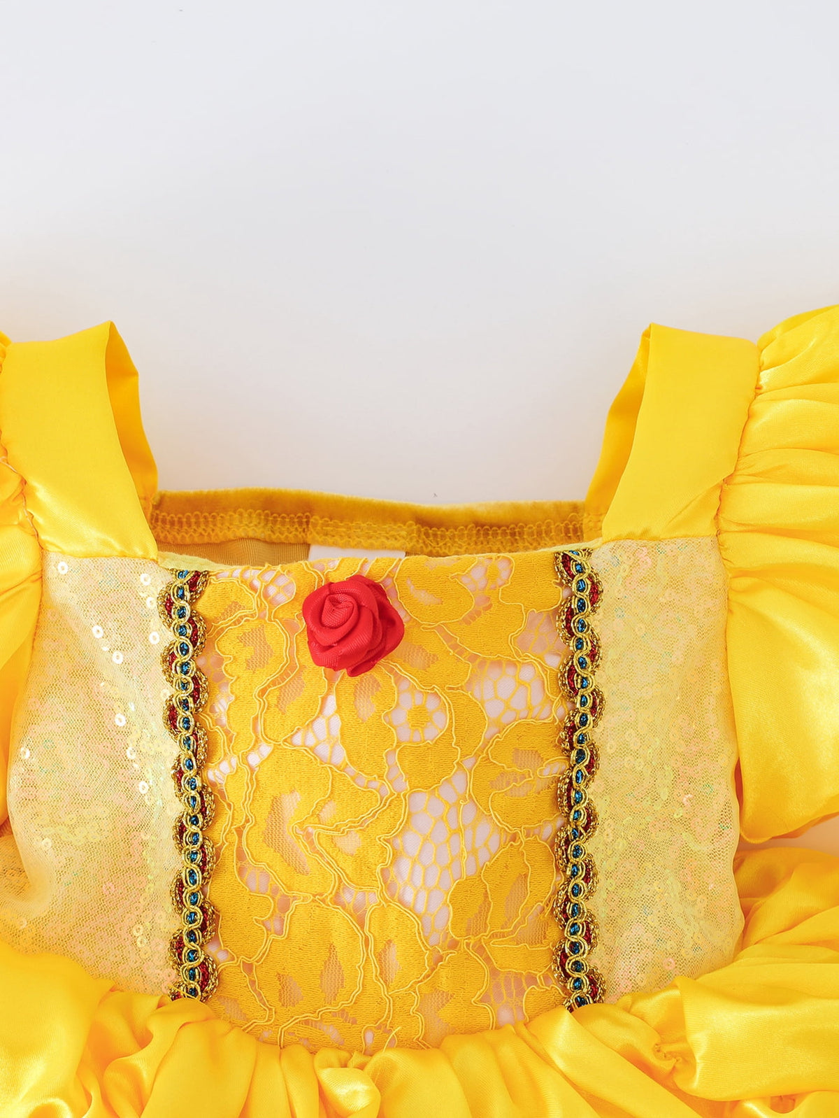 WIBACKER Infant Baby Girl Princess Dress Toddler Yellow Ball Gown Fancy Costume for Birthday Halloween Christmas Party