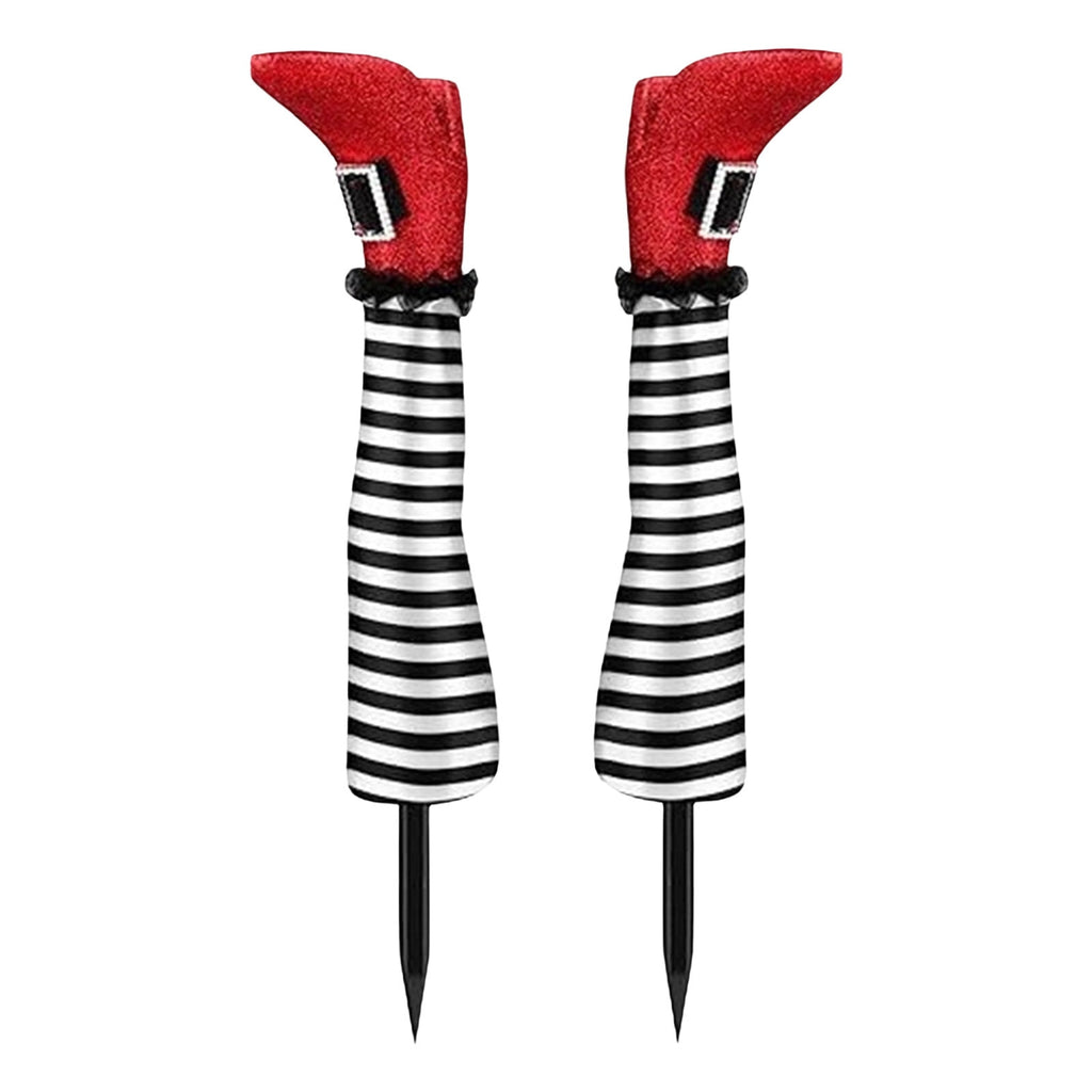 Halloween Decorations Outdoor Witch Legs Yard Stakes, 18.5" Witch Halloween Graveyard Lawn, Yard, Prop and Patio Decorations