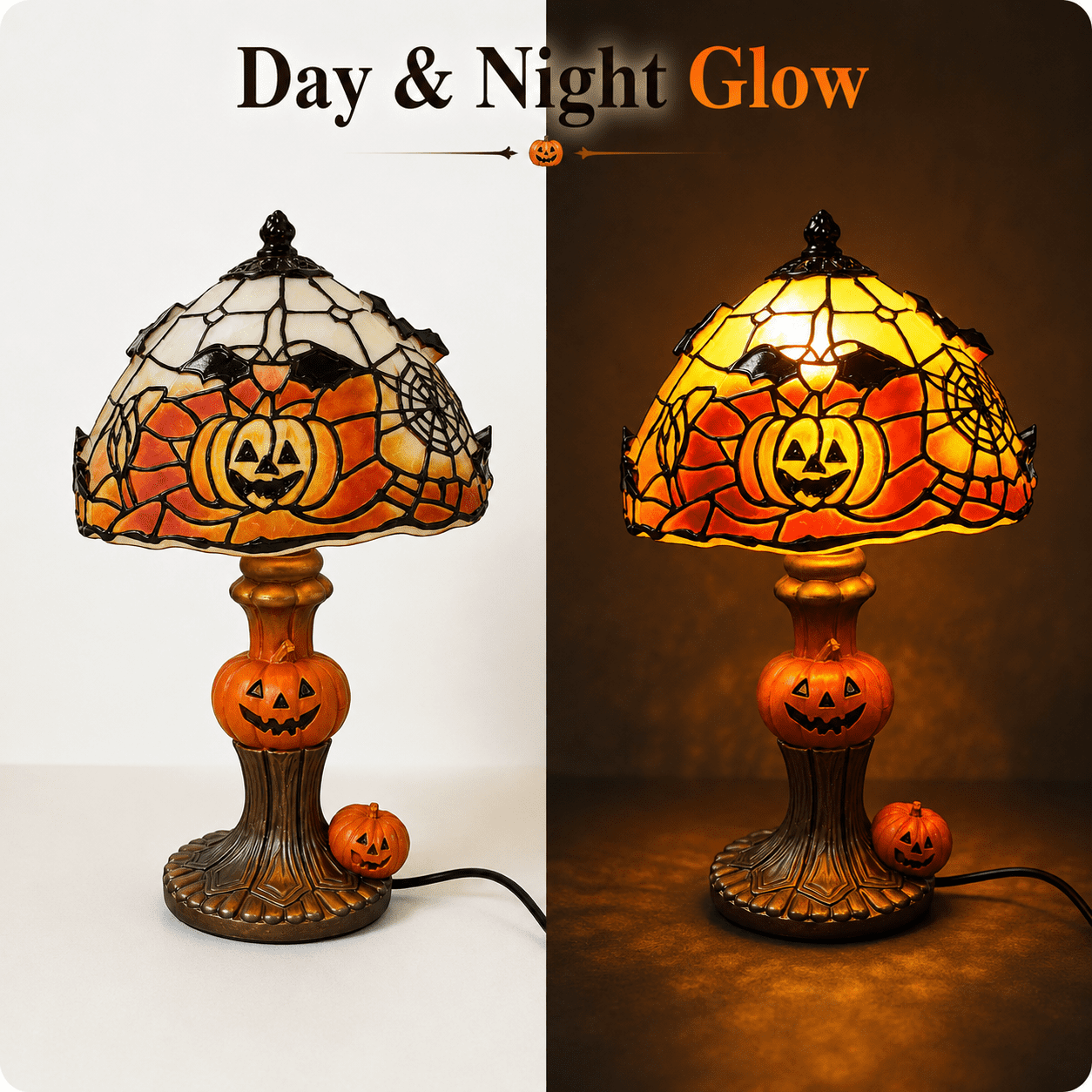 Diceymbol Halloween Decorations and Fall Decor, Halloween Venue Decoration Ghost Props LED Illuminated Ghost Decorations for Tabletop, Mantel, Shelf Indoor Outdoor 9.05 inch