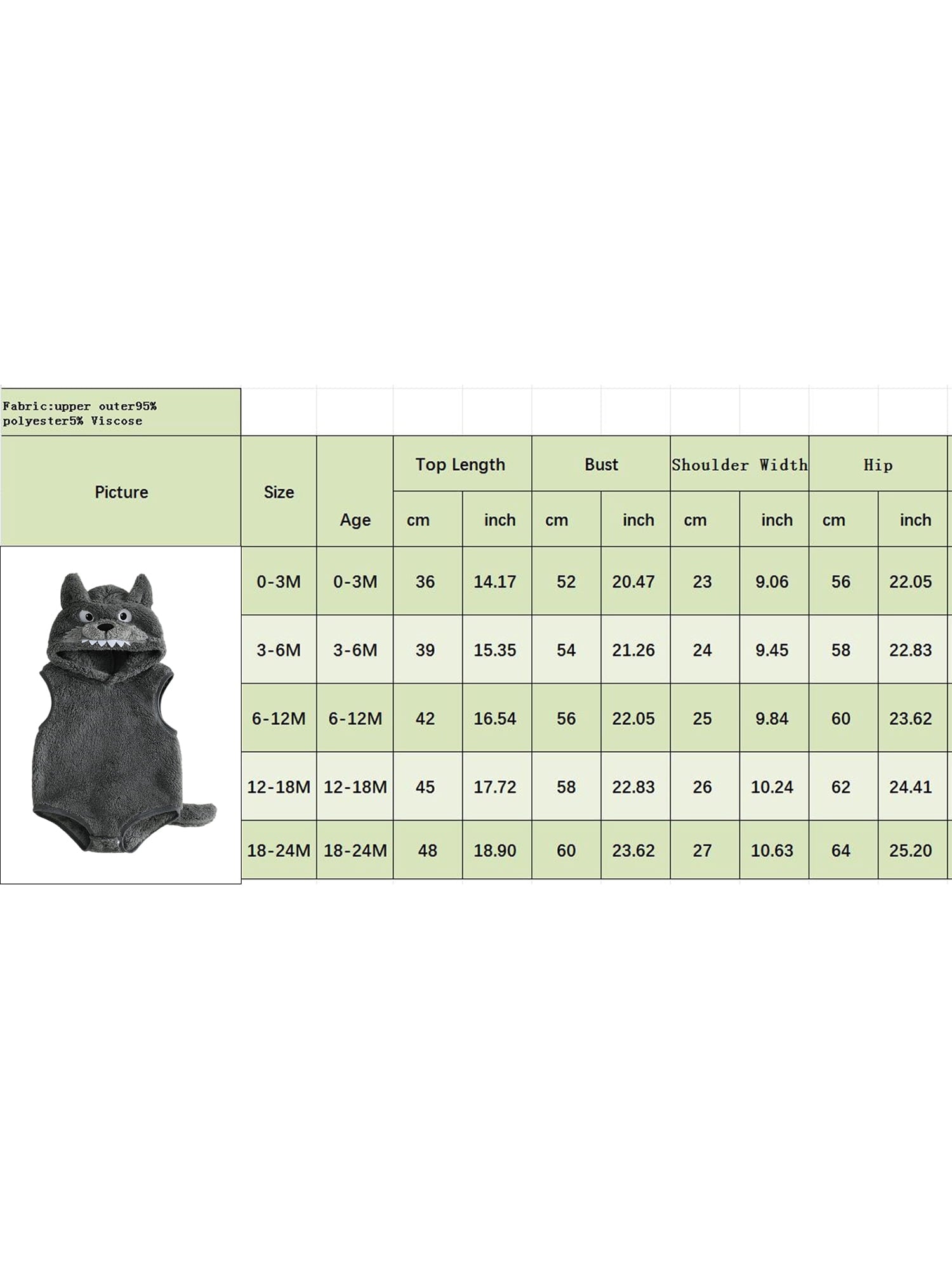 RUINIXCW Newborn Baby Boy Halloween Wolf Costume Kids Infant Animal Cosplay Outfit Toddler Fall Winter Clothes Warm Fleece Hooded Sleeveless Romper