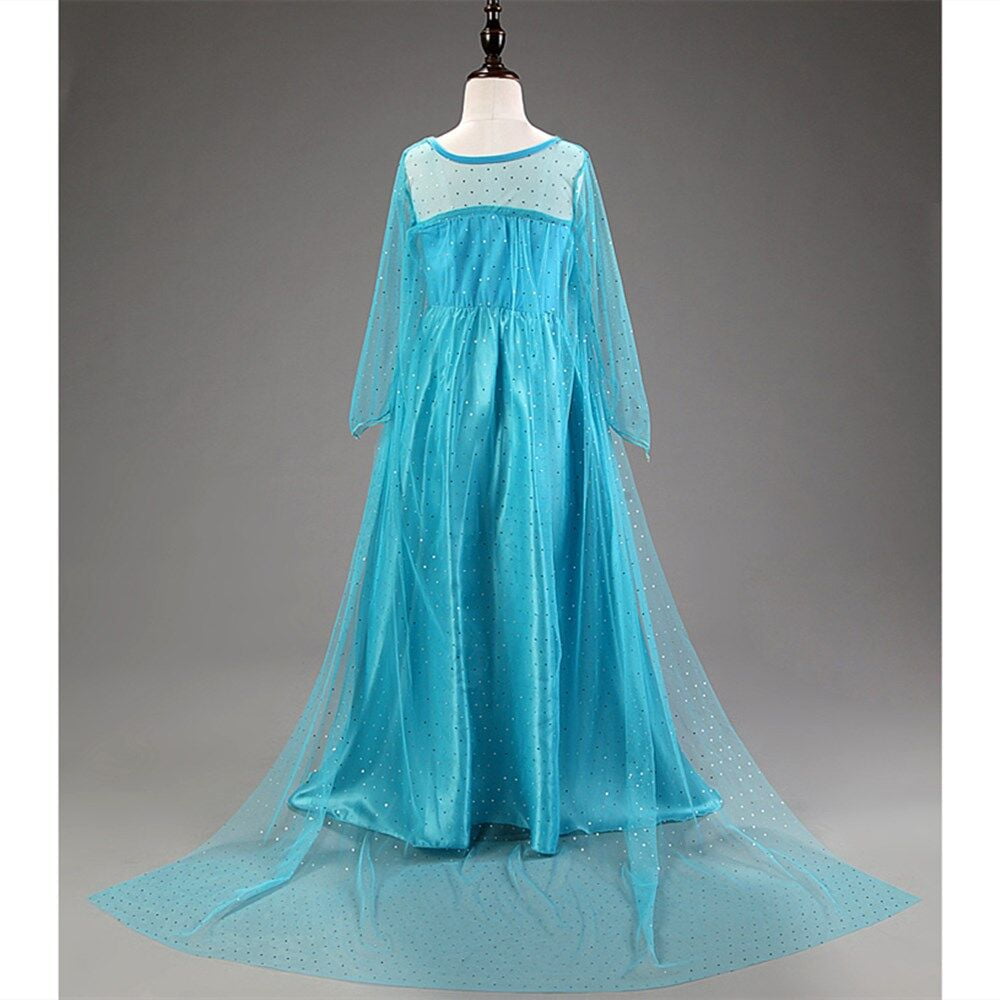 HAWEE Girls Princess Dress Costume with Long Cape - Luxury Sequin Halloween Dress up