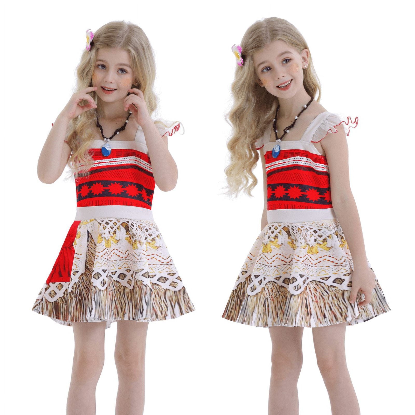 Jurebecia Princess Costume for Girls Dress Halloween Cosplay Outfits Birthday Fancy Tween Dress with Accessories 130 cm 7-8 Years