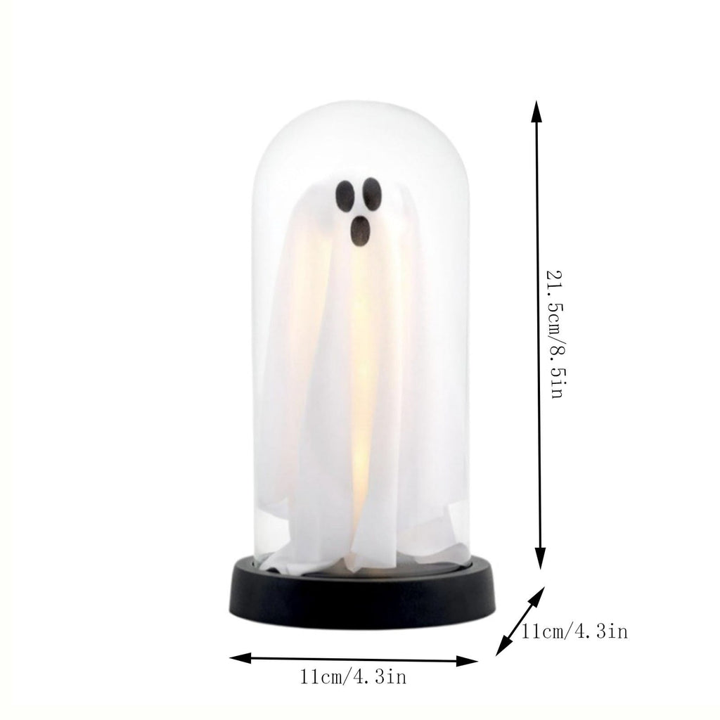 Diceymbol Halloween Decorations and Fall Decor, Halloween Venue Decoration Ghost Props LED Illuminated Ghost Decorations for Tabletop, Mantel, Shelf Indoor Outdoor 9.05 inch