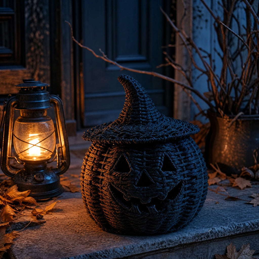 Halloween Decor Witch Hat Lamp, LED Halloween Night Light, Halloween Decorations Indoor, Witchy Decor for Shelf Mantel Table, Gothic Home Decoration
