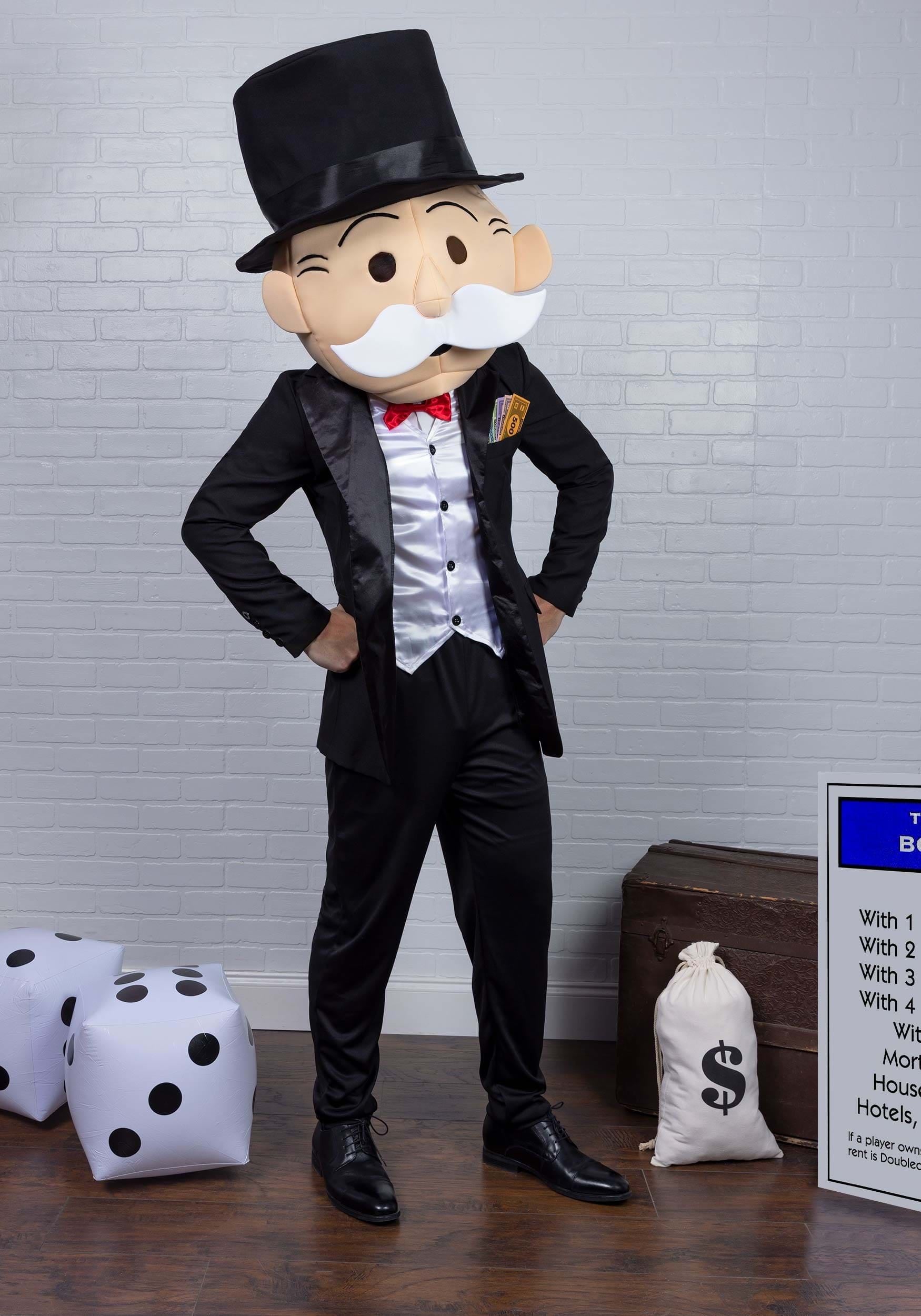 FUN Costumes Mr. Monopoly Fancy-Dress Costume for Men with Snazzy Suit Jacket, Adult Size M