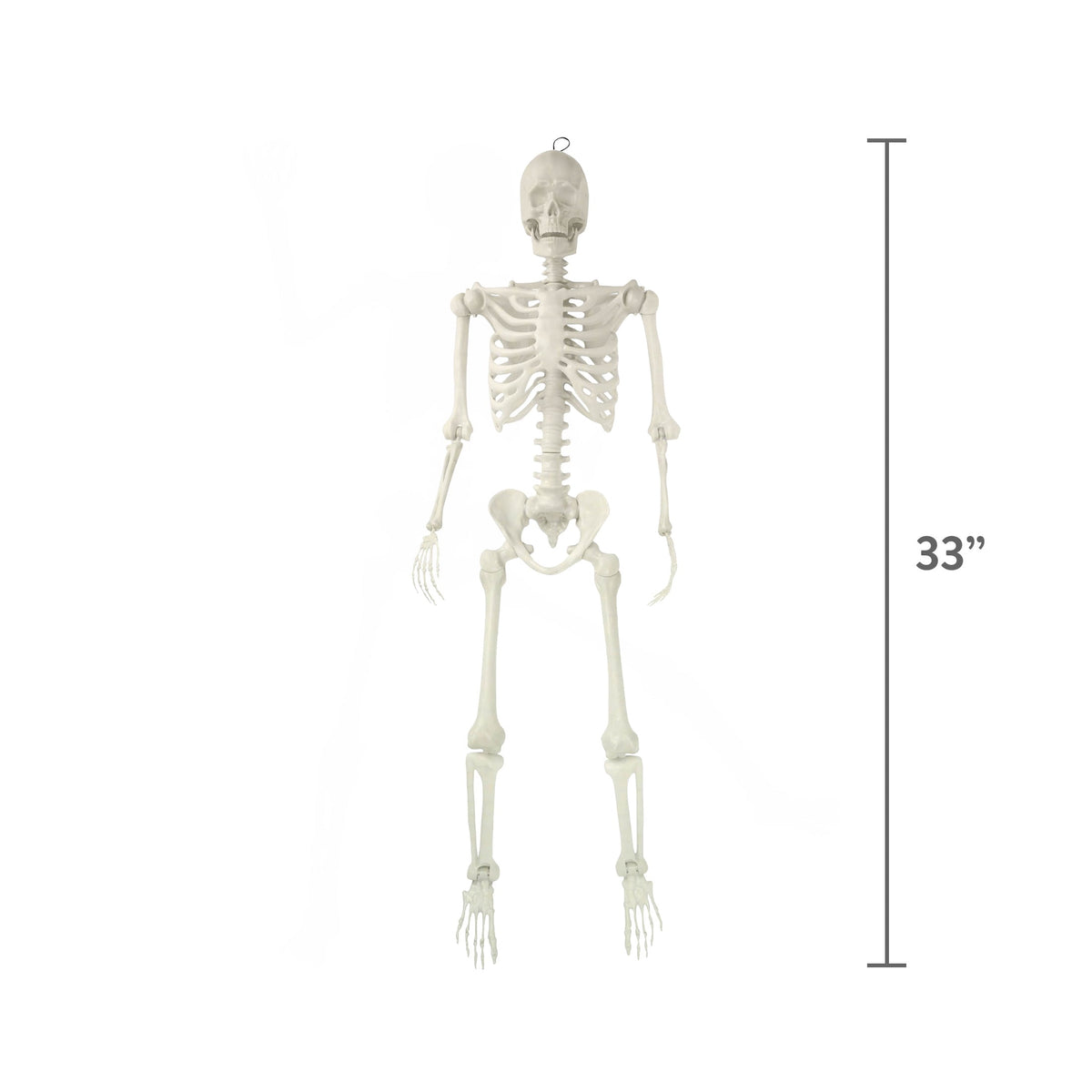 Hanging Posable Skeleton Decoration, White, 5', Halloween by Way To Celebrate