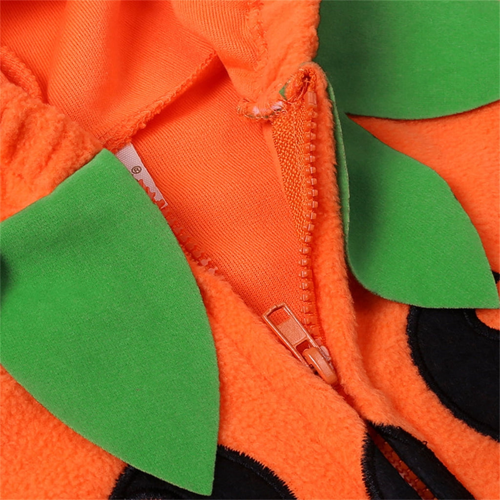 WIBACKER 0-24 Months Newborn Infant Baby Girl Boy Halloween Pumpkin Costumes Cute Hooded Romper Jumpsuit Outfit Clothes