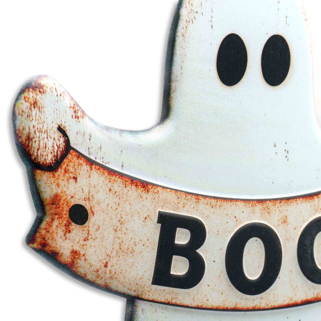 Metal Ghost Yard Stake Decoration, Black and White, 18", Halloween by Way To Celebrate