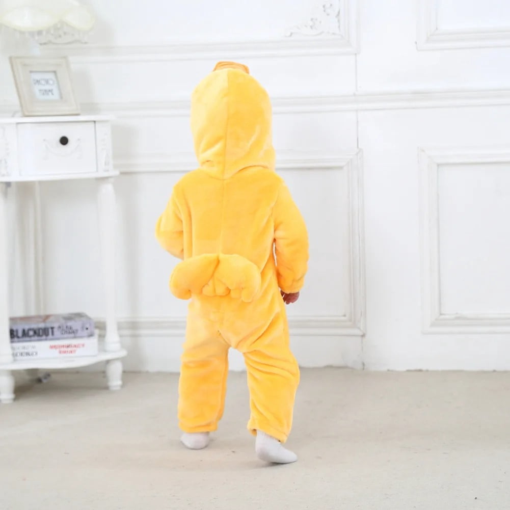 WIBACKER 0-3T Unisex Baby Animal Costume Winter Autumn Flannel Hooded Romper Christmas and Halloween Panda Cosplay Jumpsuit
