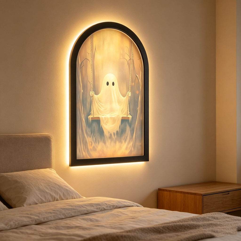Clearance Martha Stewart Ghost Mirror,Light Up Ghost Mirror,Spooky Halloween Decorations Indoor for Wall Table Mantel Room Home Office Party